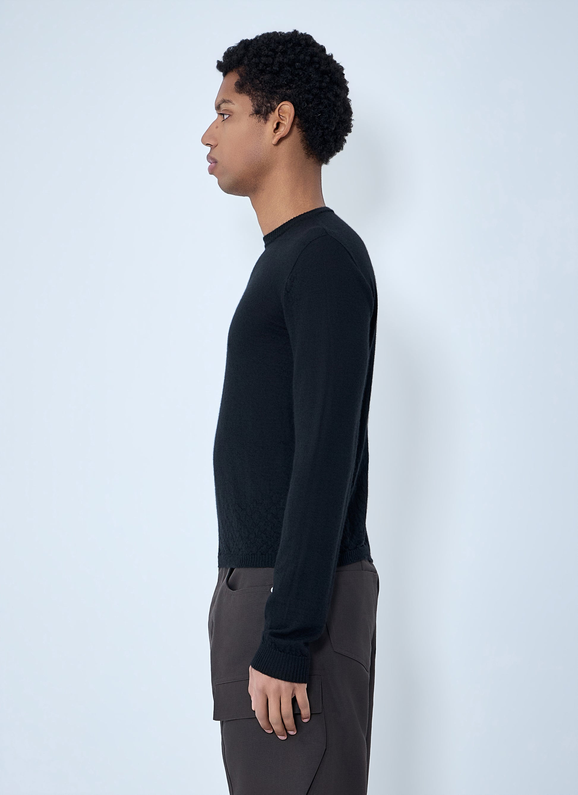 Rick Owens Men Fine Knit Wool Sweater RICK OWENS