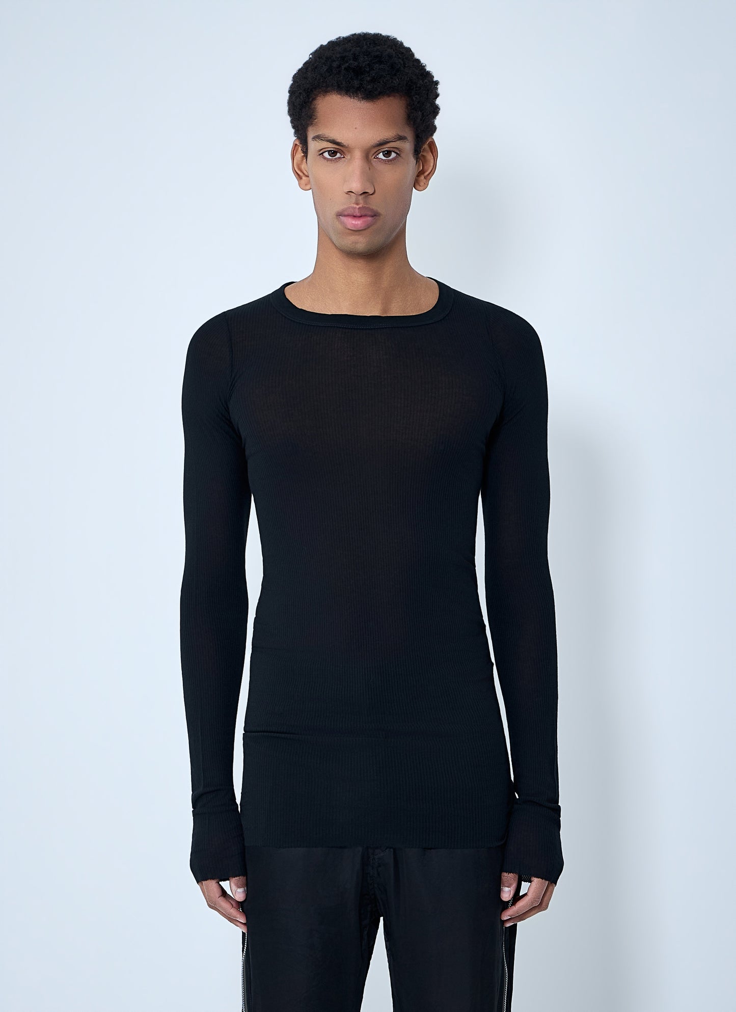 Rick Owens Men Ribbed Long Sleeve Top RICK OWENS