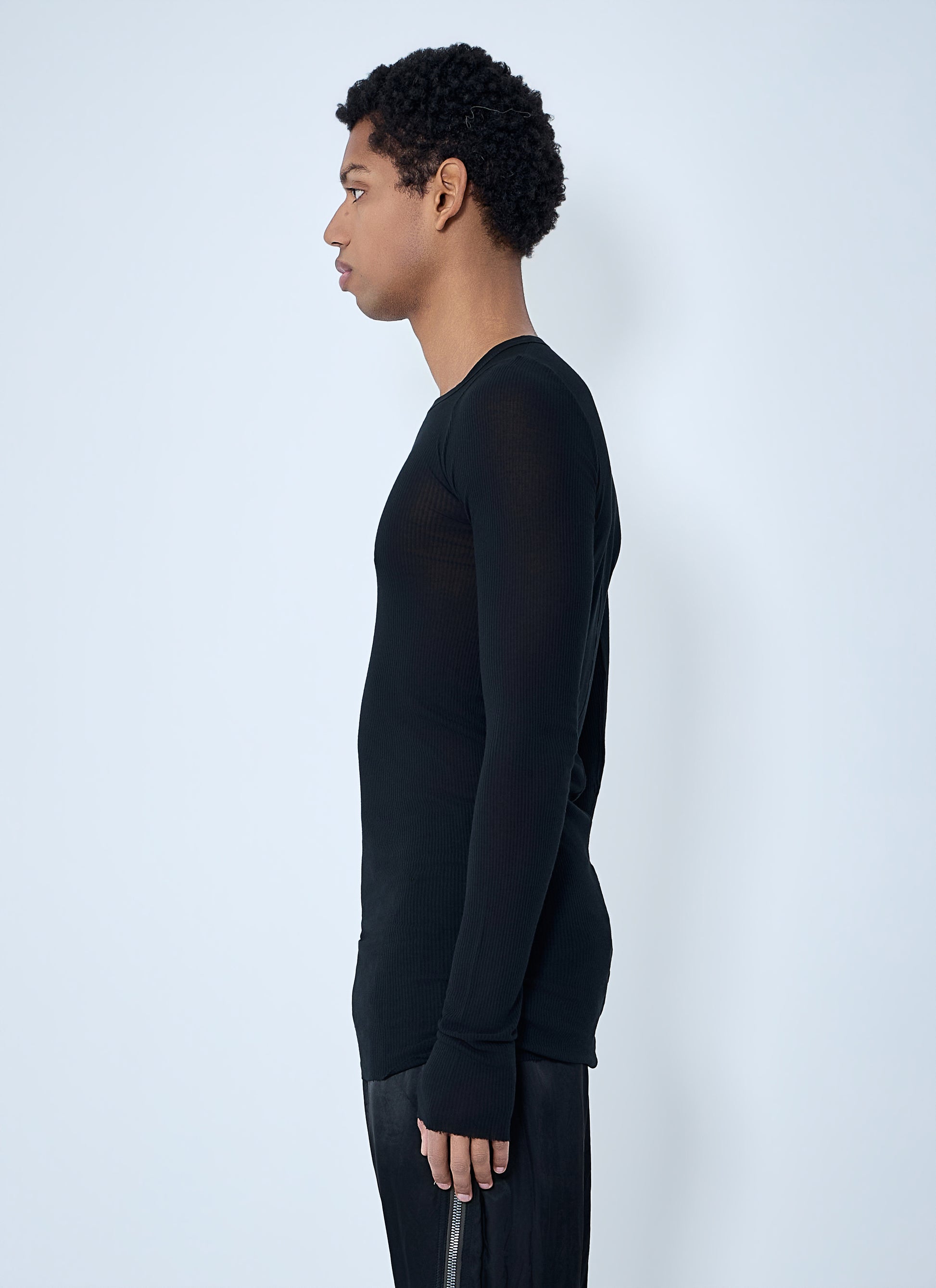 Rick Owens Men Ribbed Long Sleeve Top RICK OWENS