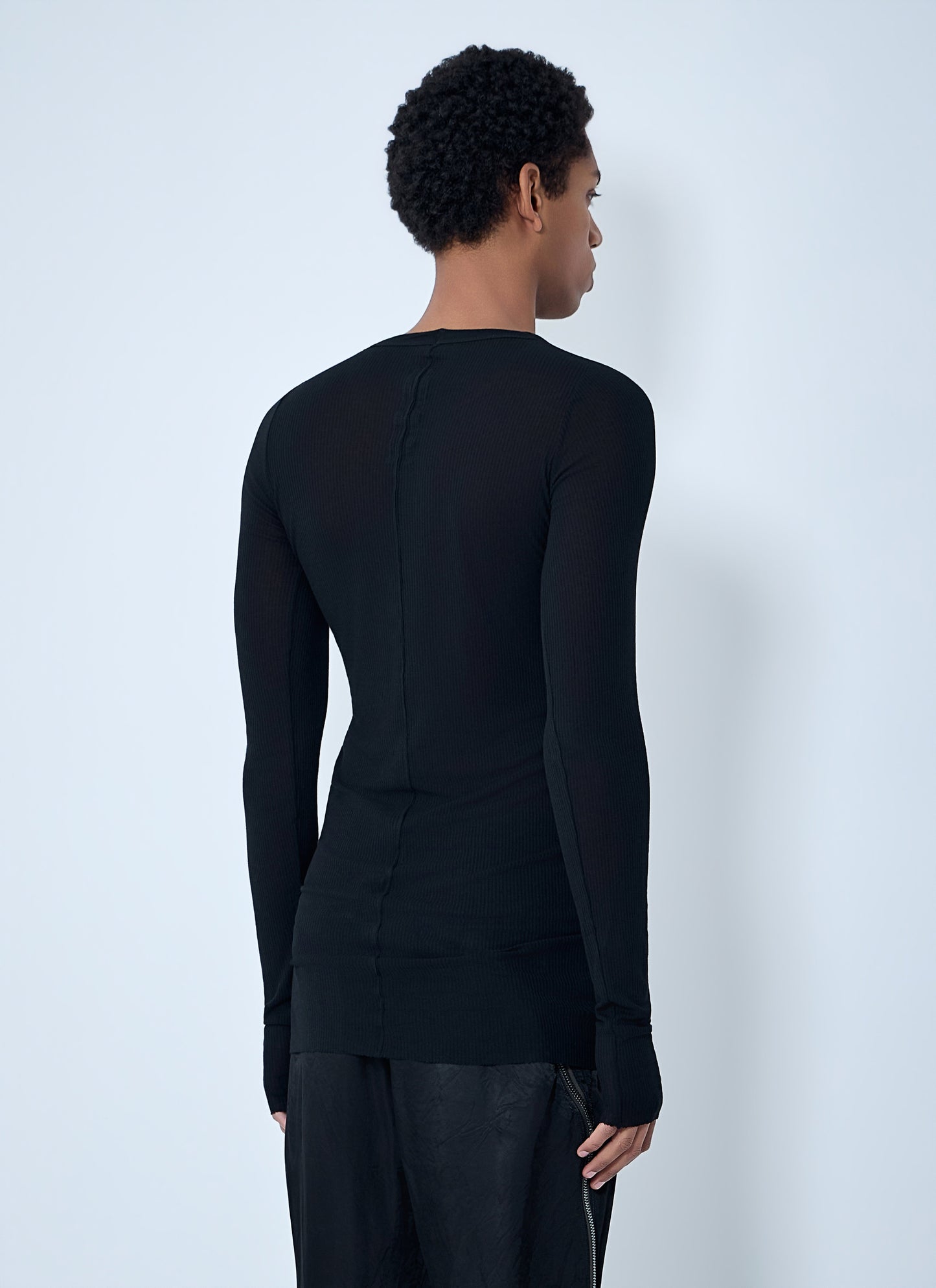 Rick Owens Men Ribbed Long Sleeve Top RICK OWENS