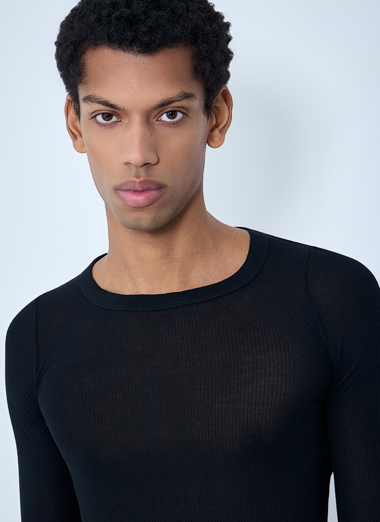 Rick Owens Men Ribbed Long Sleeve Top RICK OWENS
