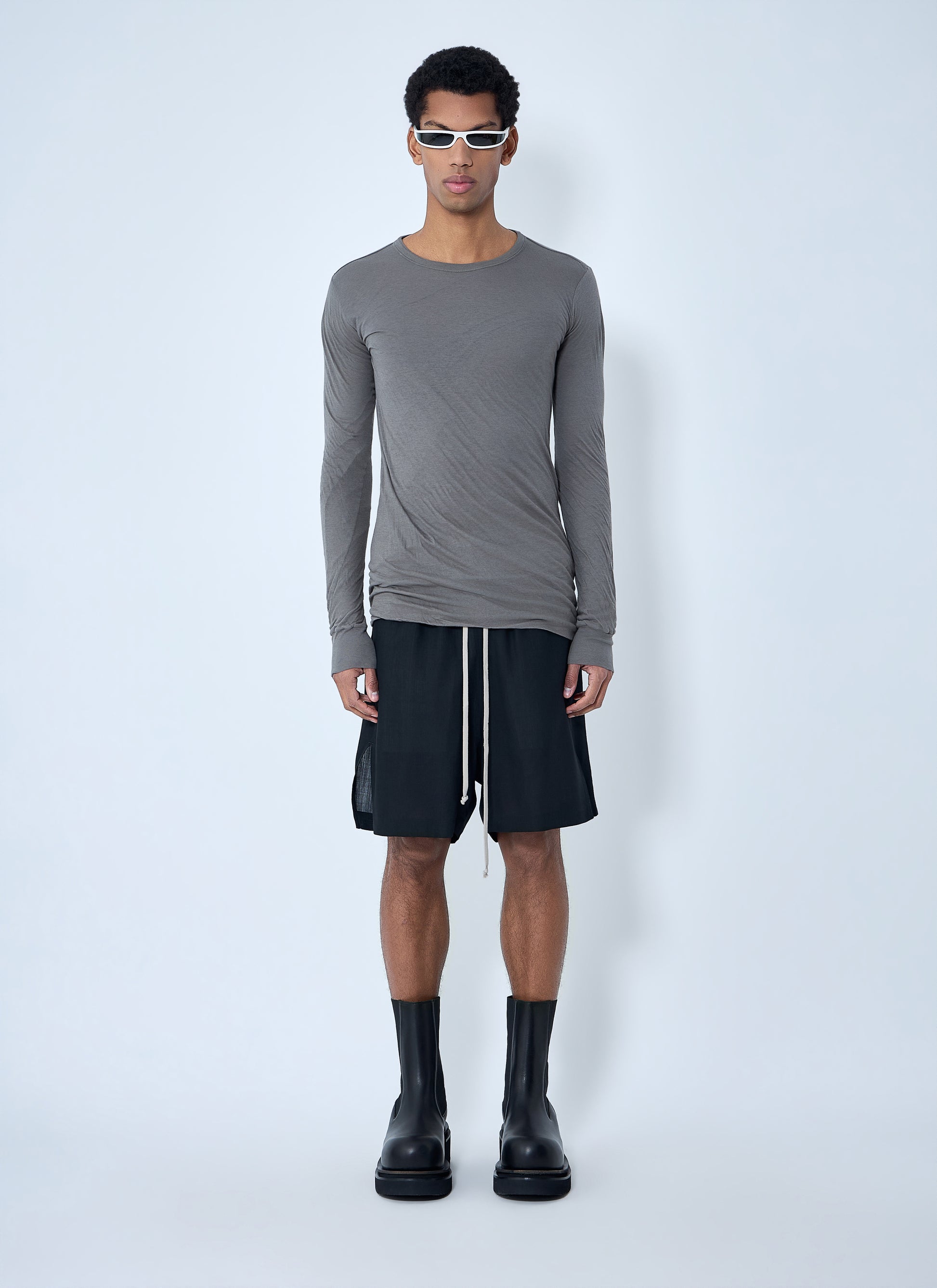 Rick Owens Men Crewneck Long Sleeve T-Shirt RICK OWENS