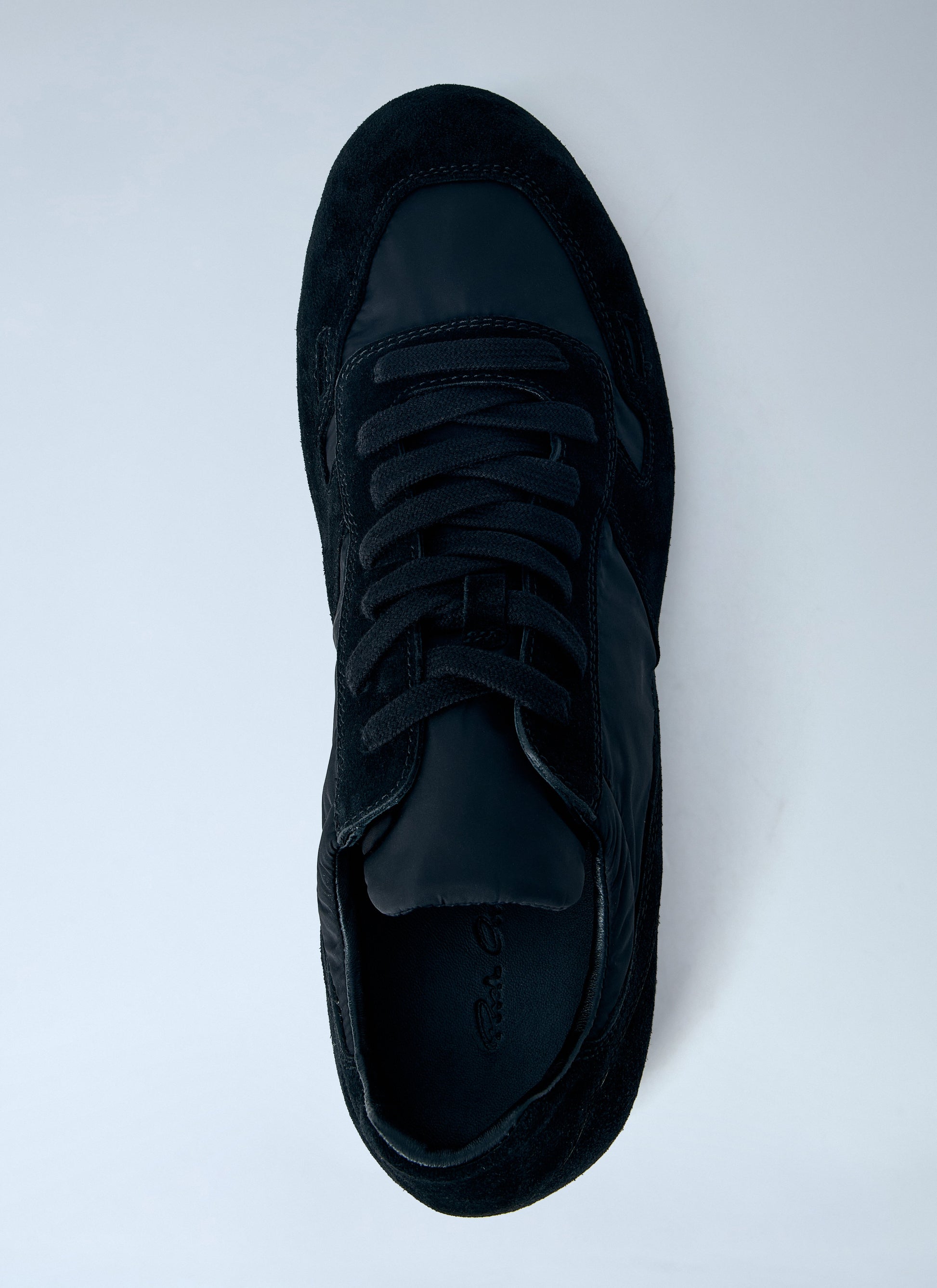 Rick Owens Men Minimal Suede-Trimmed Sneakers RICK OWENS