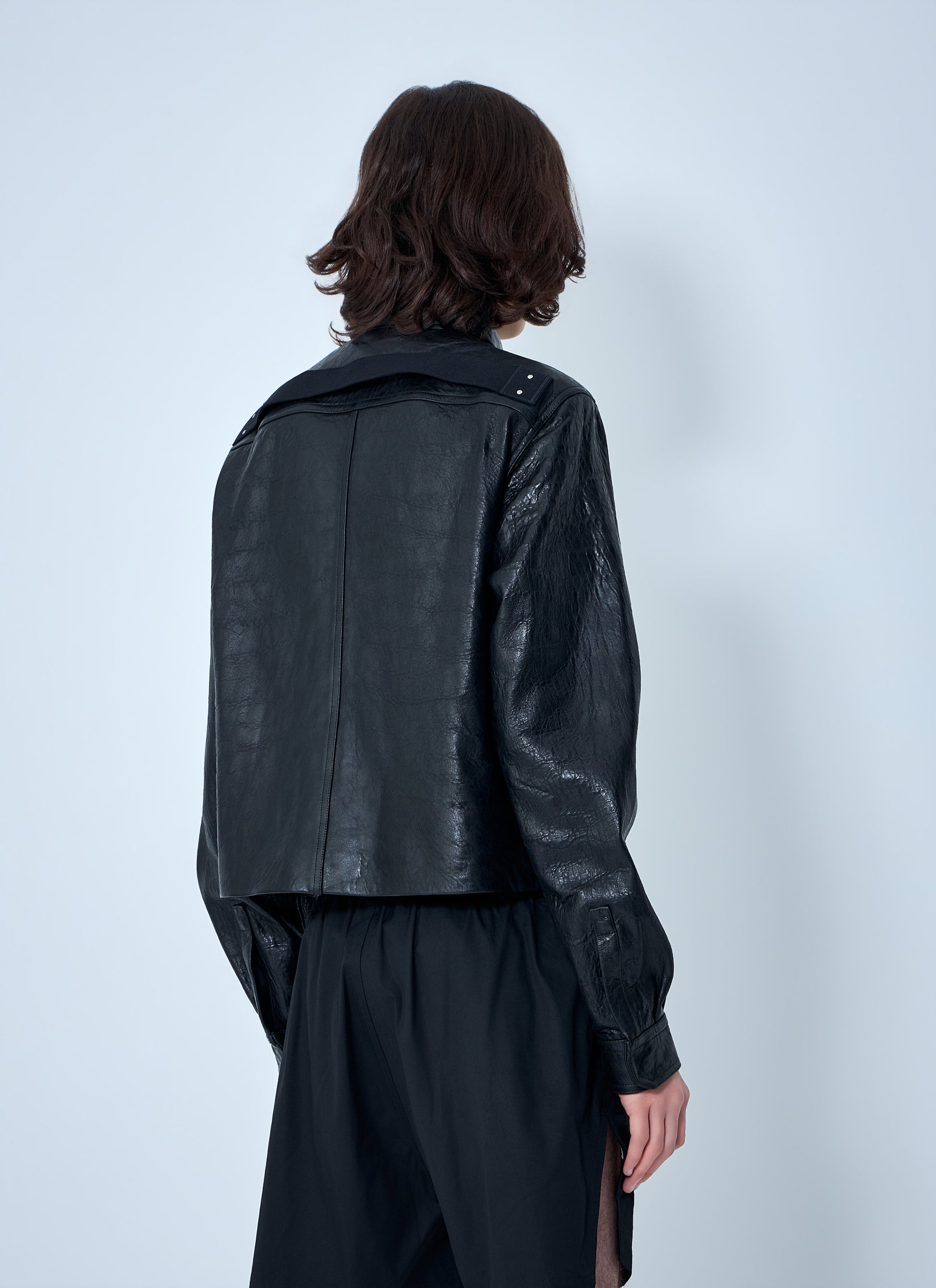 Rick Owens Men Studded Leather Jacket RICK OWENS