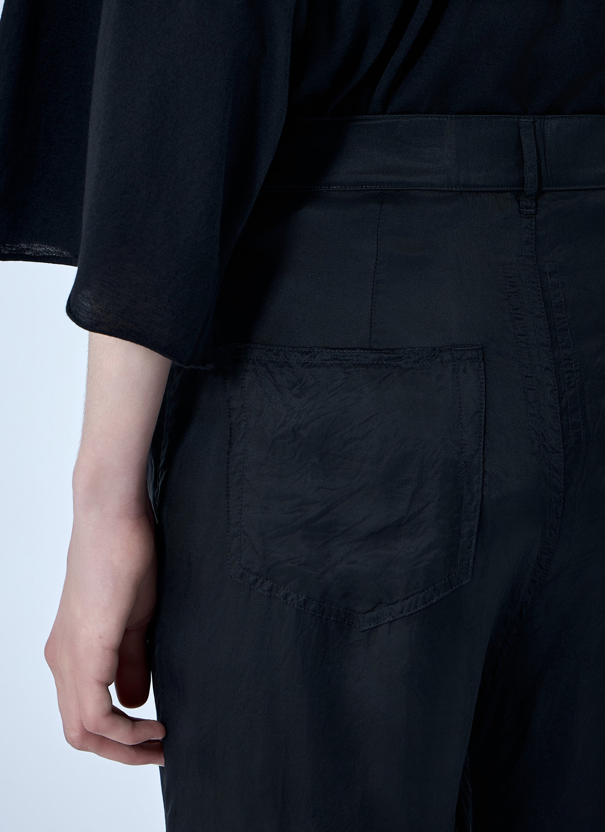 Rick Owens Men Flared Trousers In Smooth Weave RICK OWENS