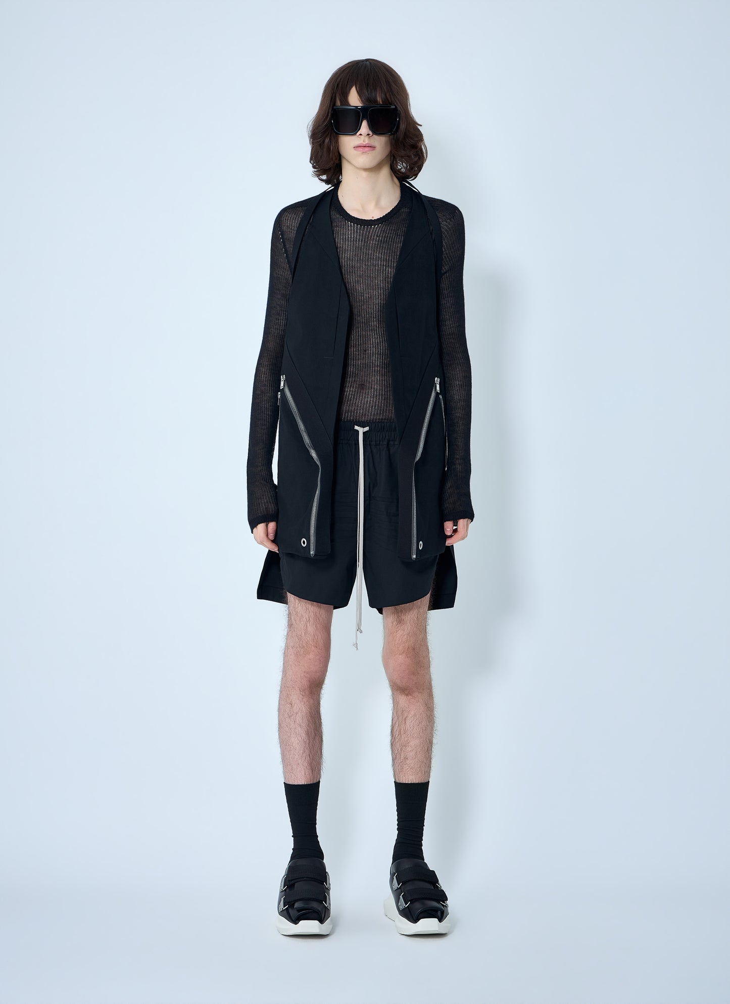 Rick Owens Men Asymmetric Zip Detail Vest RICK OWENS