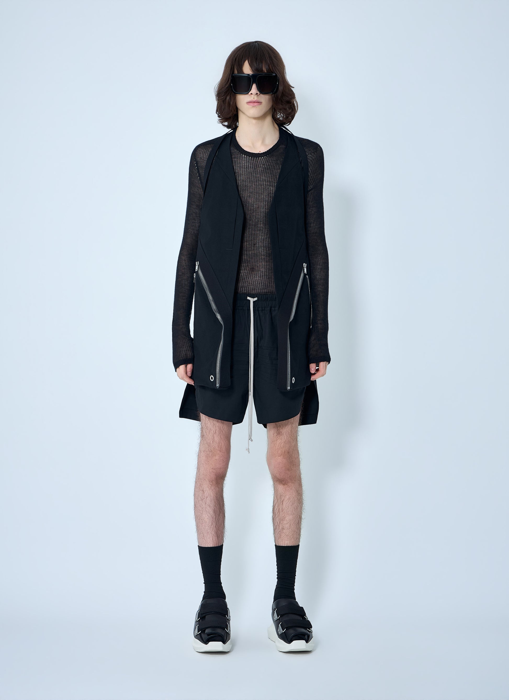 Rick Owens Men Asymmetric Zip Detail Vest RICK OWENS