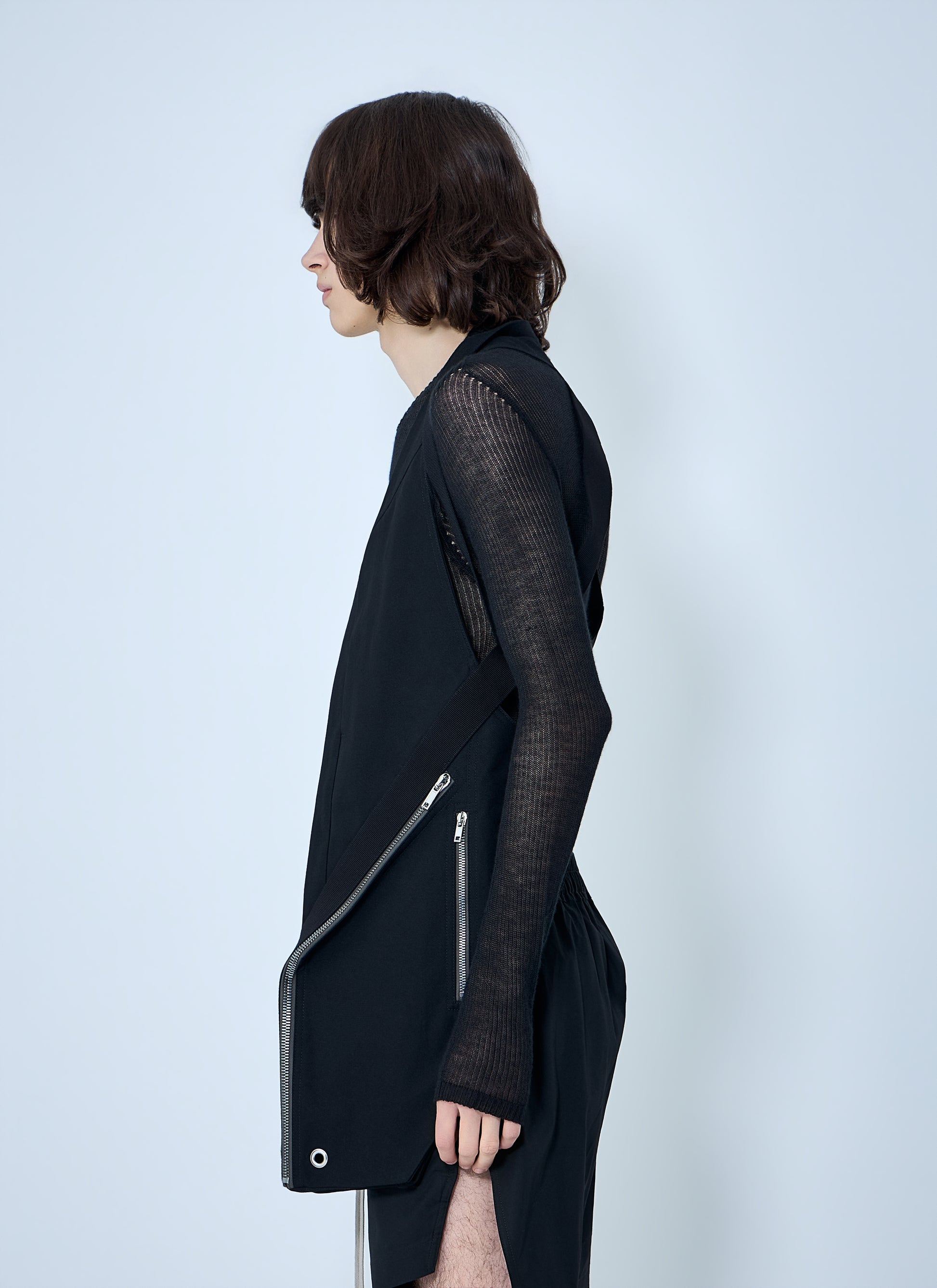 Rick Owens Men Asymmetric Zip Detail Vest RICK OWENS