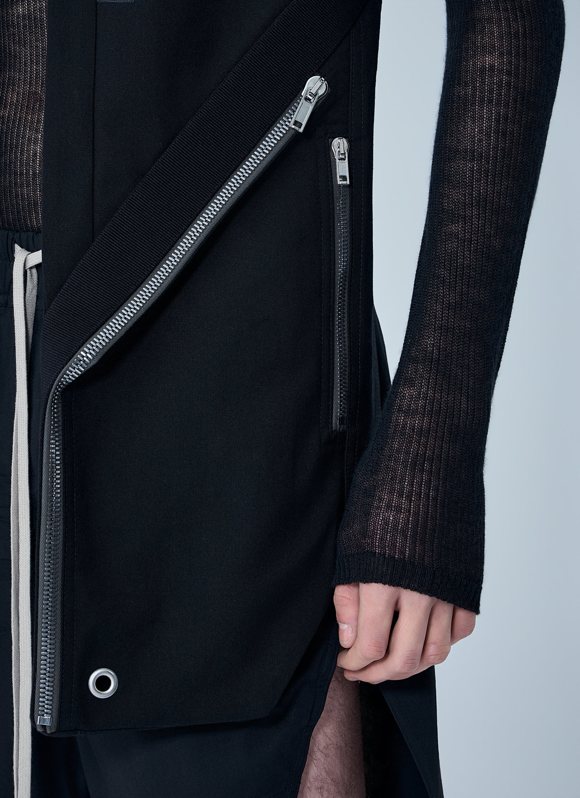 Rick Owens Men Asymmetric Zip Detail Vest RICK OWENS