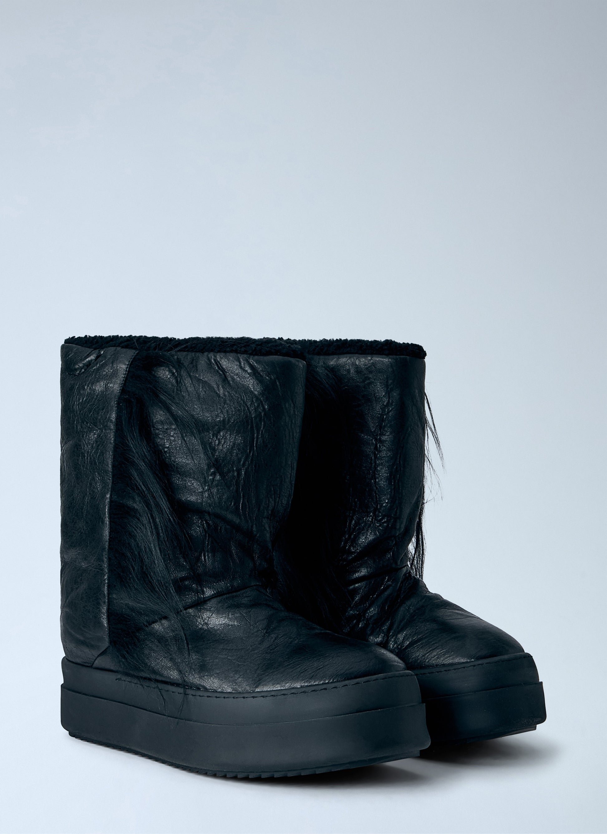 Rick Owens Men Fringed Mega Bumper Lunar Boots RICK OWENS