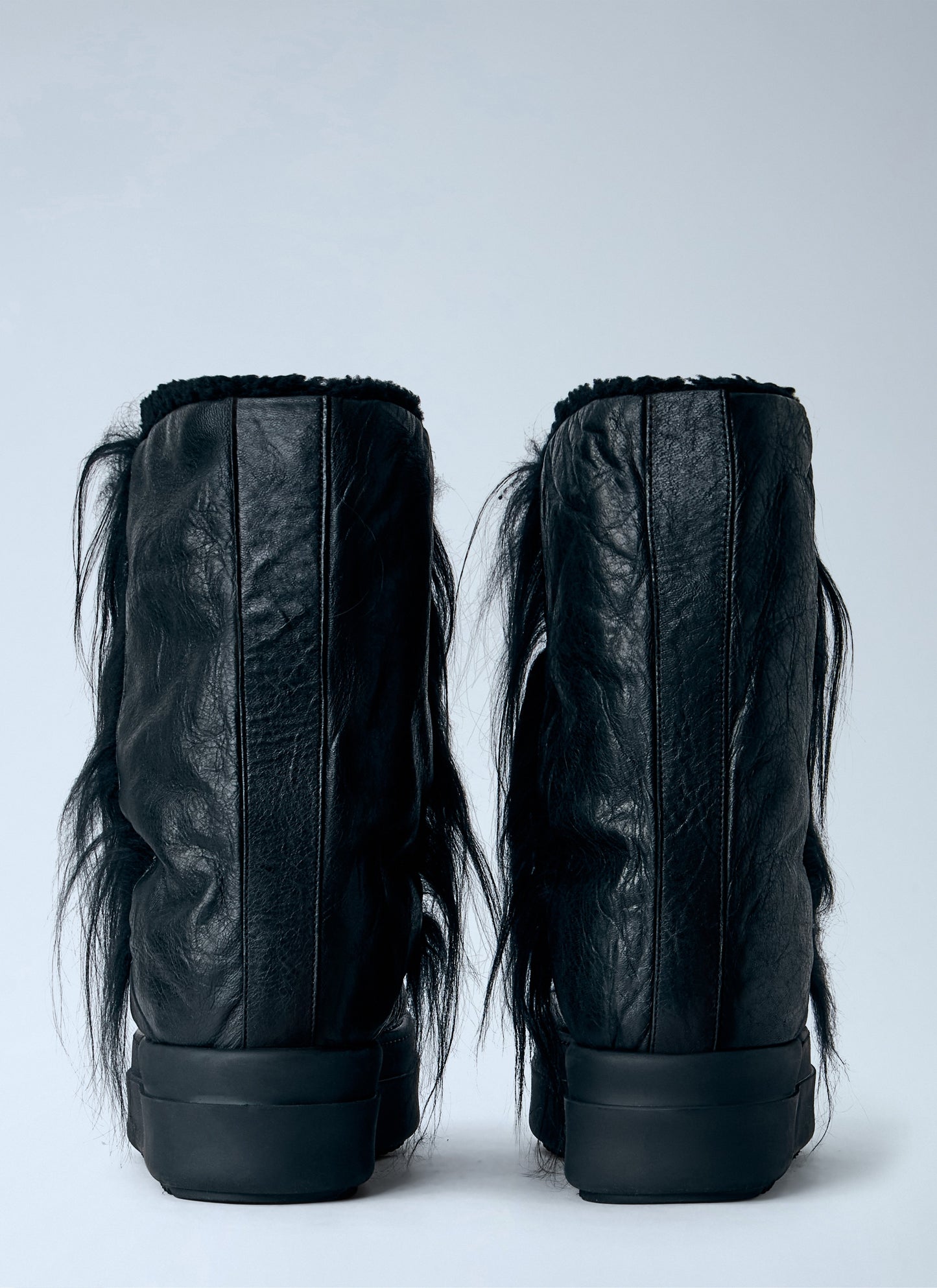 Rick Owens Men Fringed Mega Bumper Lunar Boots RICK OWENS