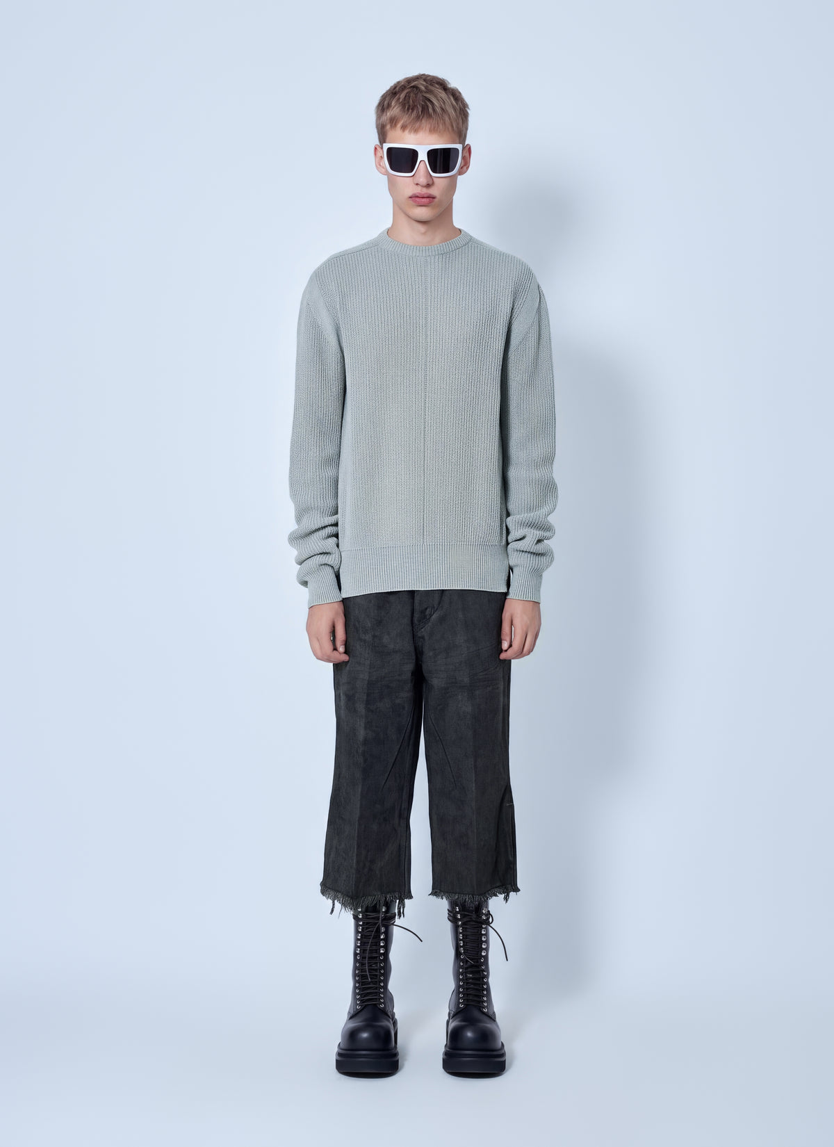 Rick Owens Men Fisherman Round Neck Sweater RICK OWENS