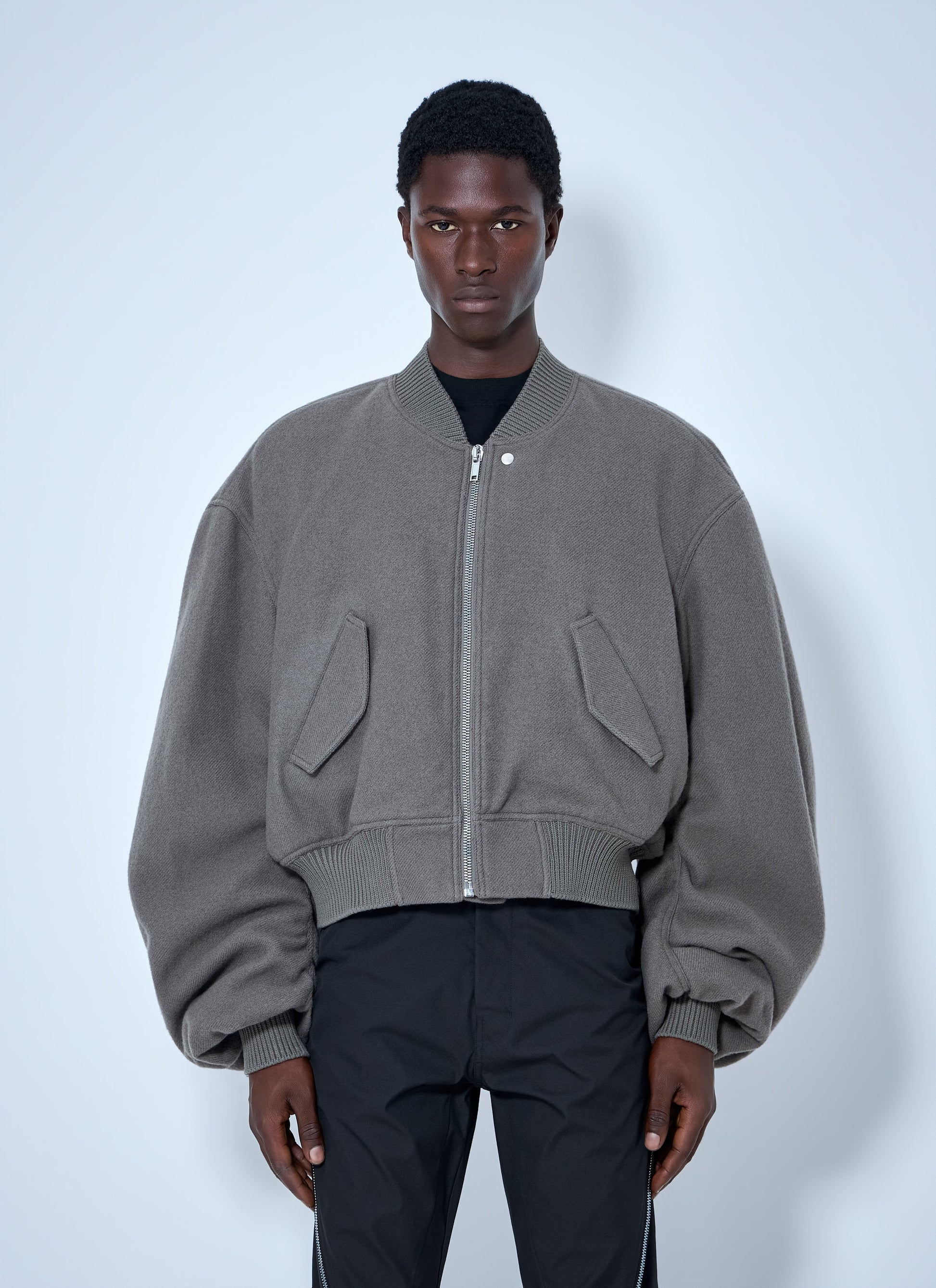 Rick Owens Men Zip-Up Bomber Jacket RICK OWENS