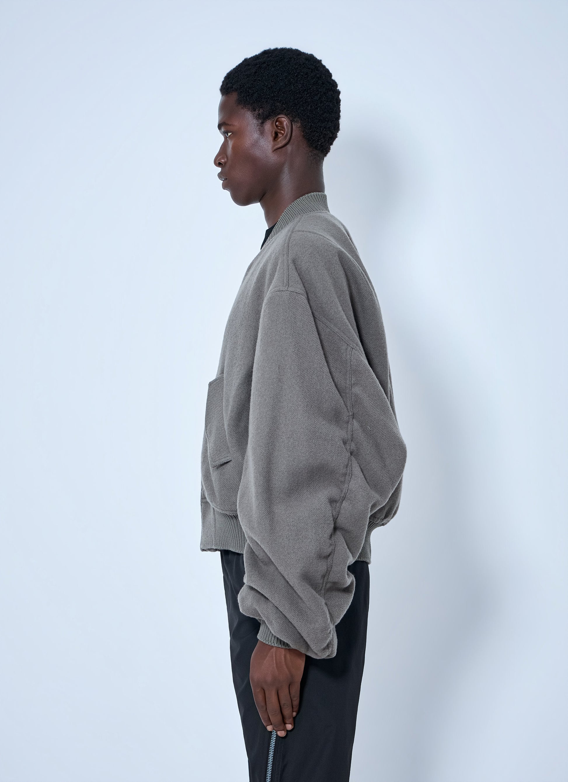 Rick Owens Men Zip-Up Bomber Jacket RICK OWENS