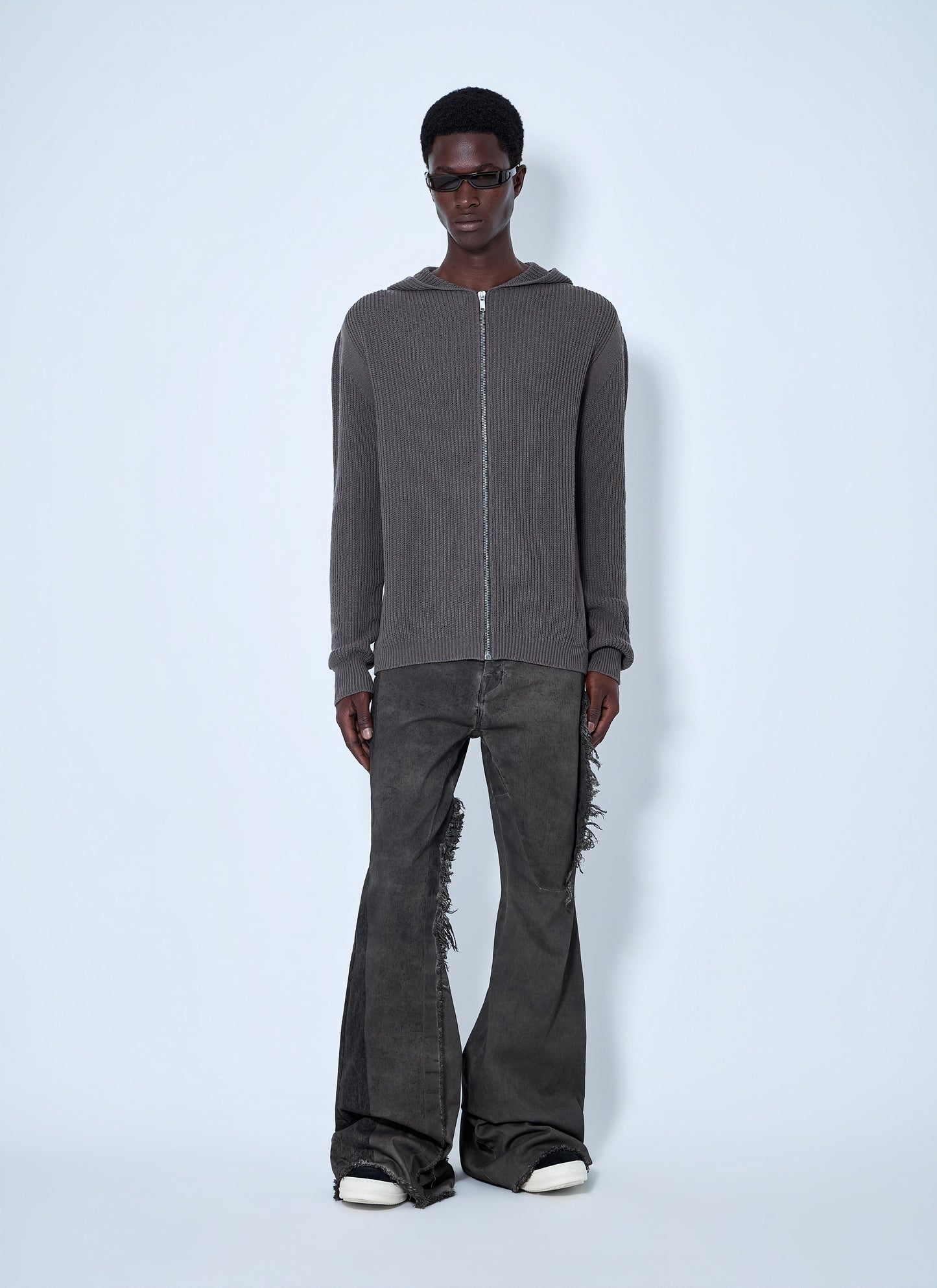 Rick Owens Men Wool Zipped Hoodie RICK OWENS