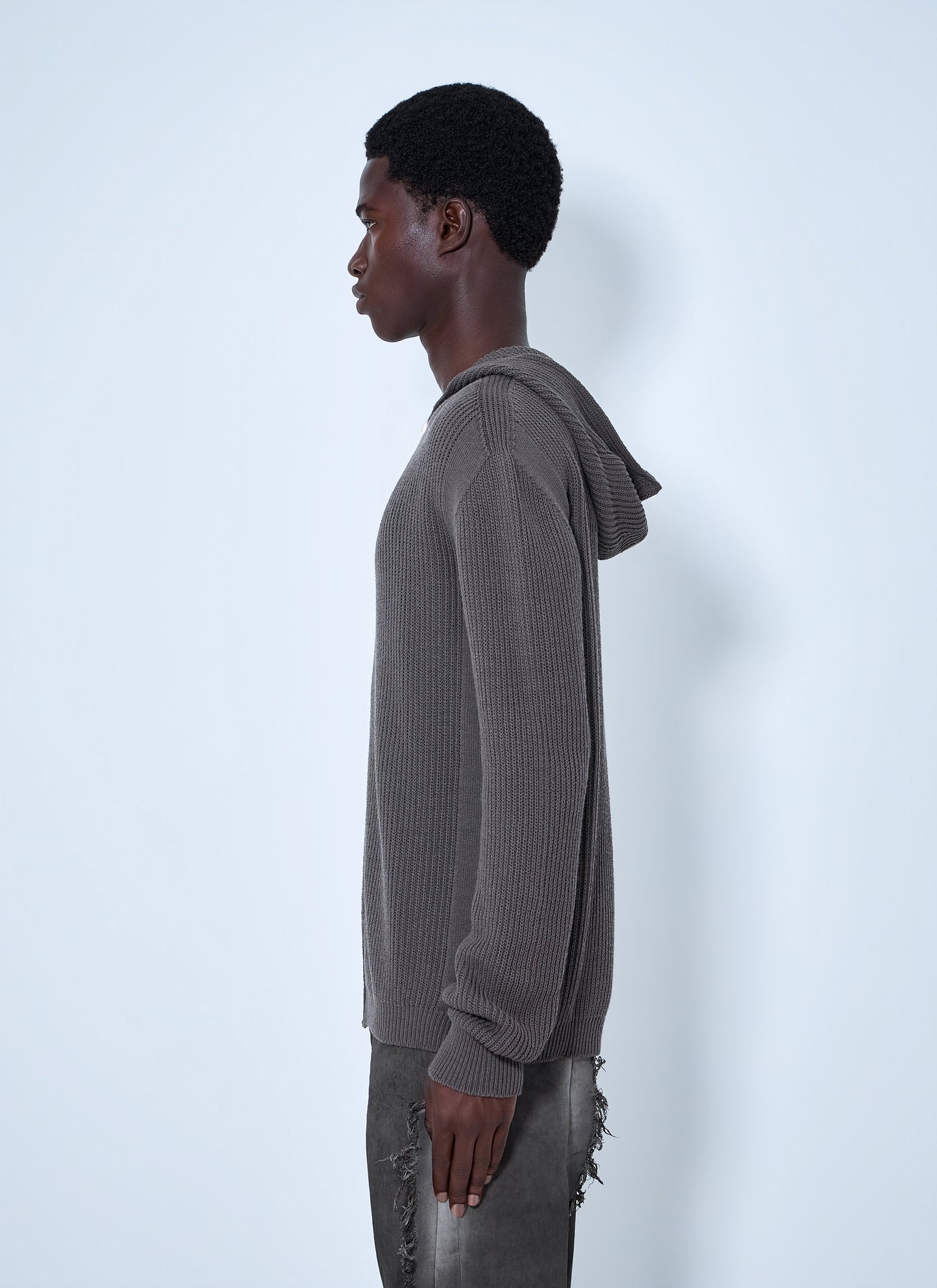 Rick Owens Men Wool Zipped Hoodie RICK OWENS