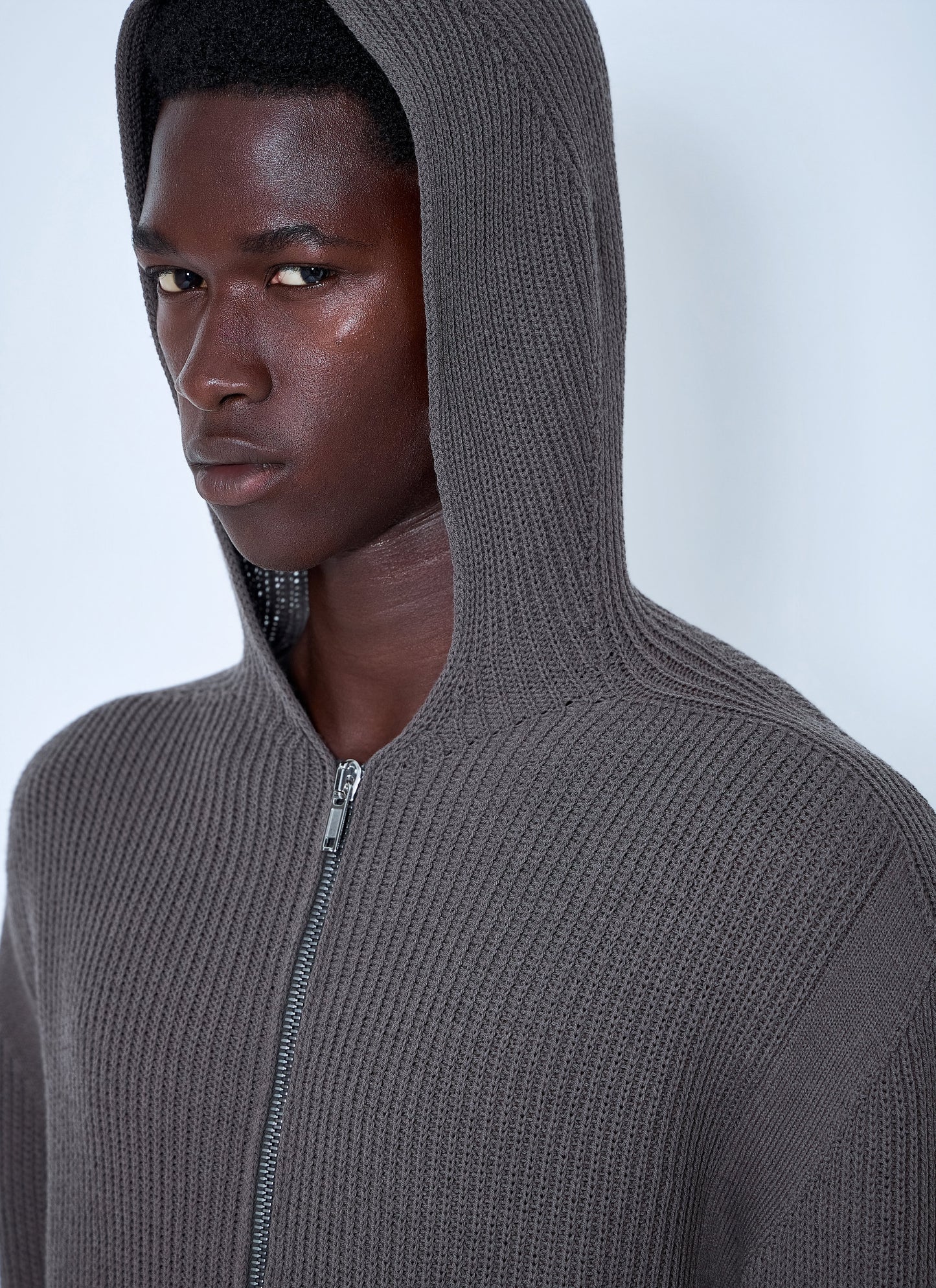 Rick Owens Men Wool Zipped Hoodie RICK OWENS