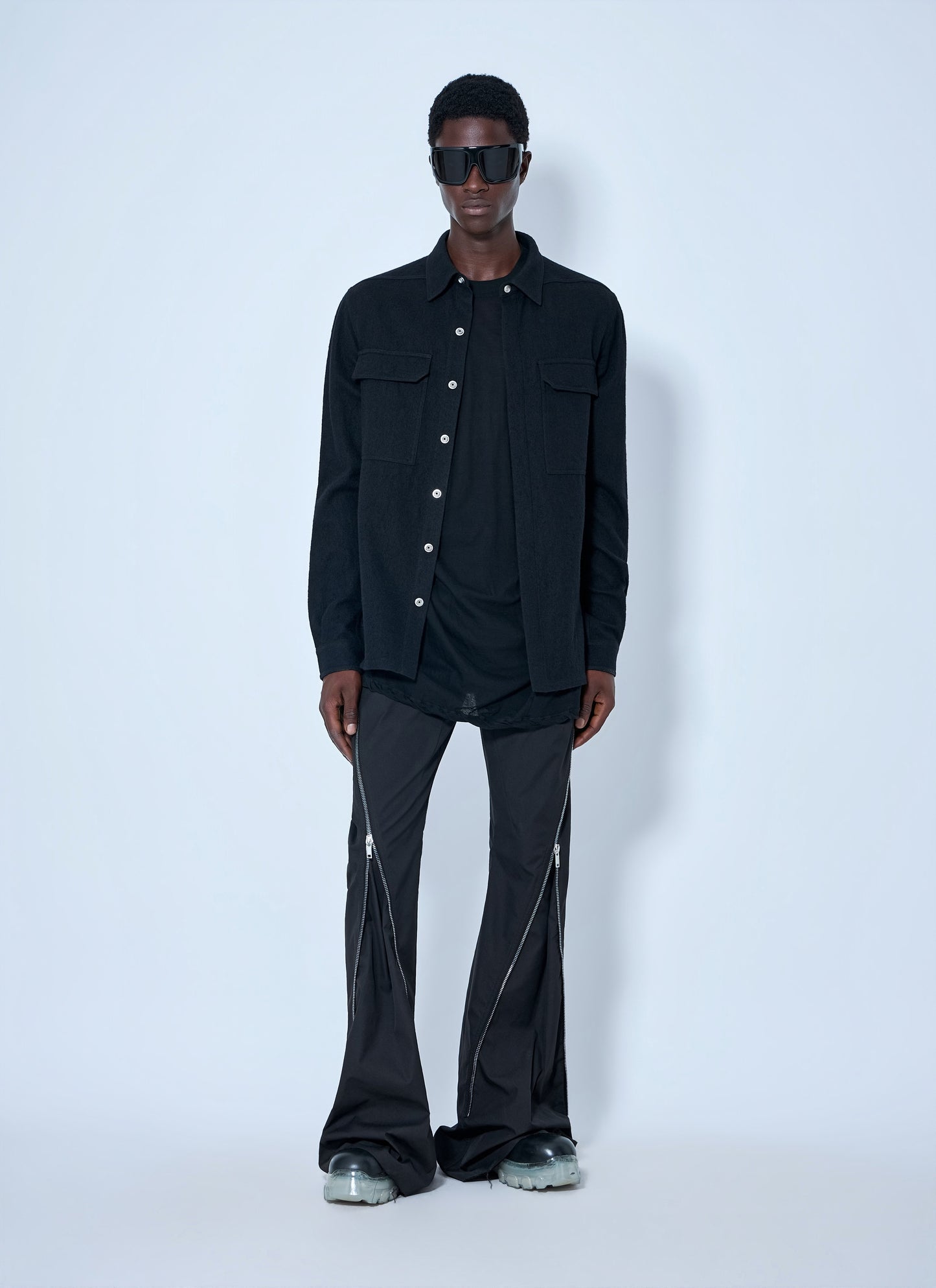 Rick Owens Men Wool Blend Overshirt RICK OWENS