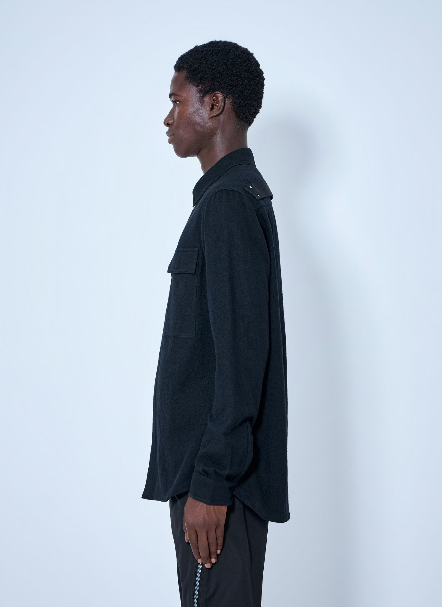 Rick Owens Men Wool Blend Overshirt RICK OWENS