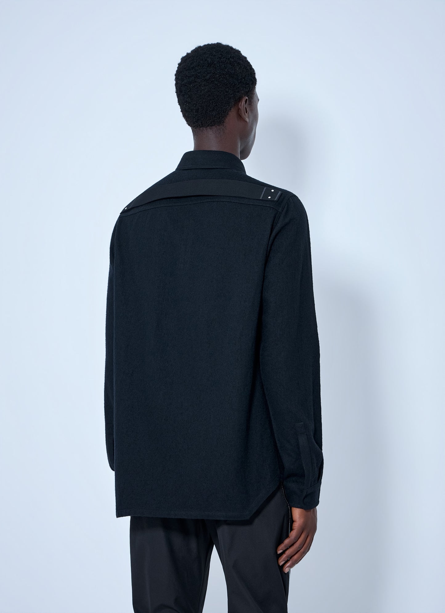 Rick Owens Men Wool Blend Overshirt RICK OWENS