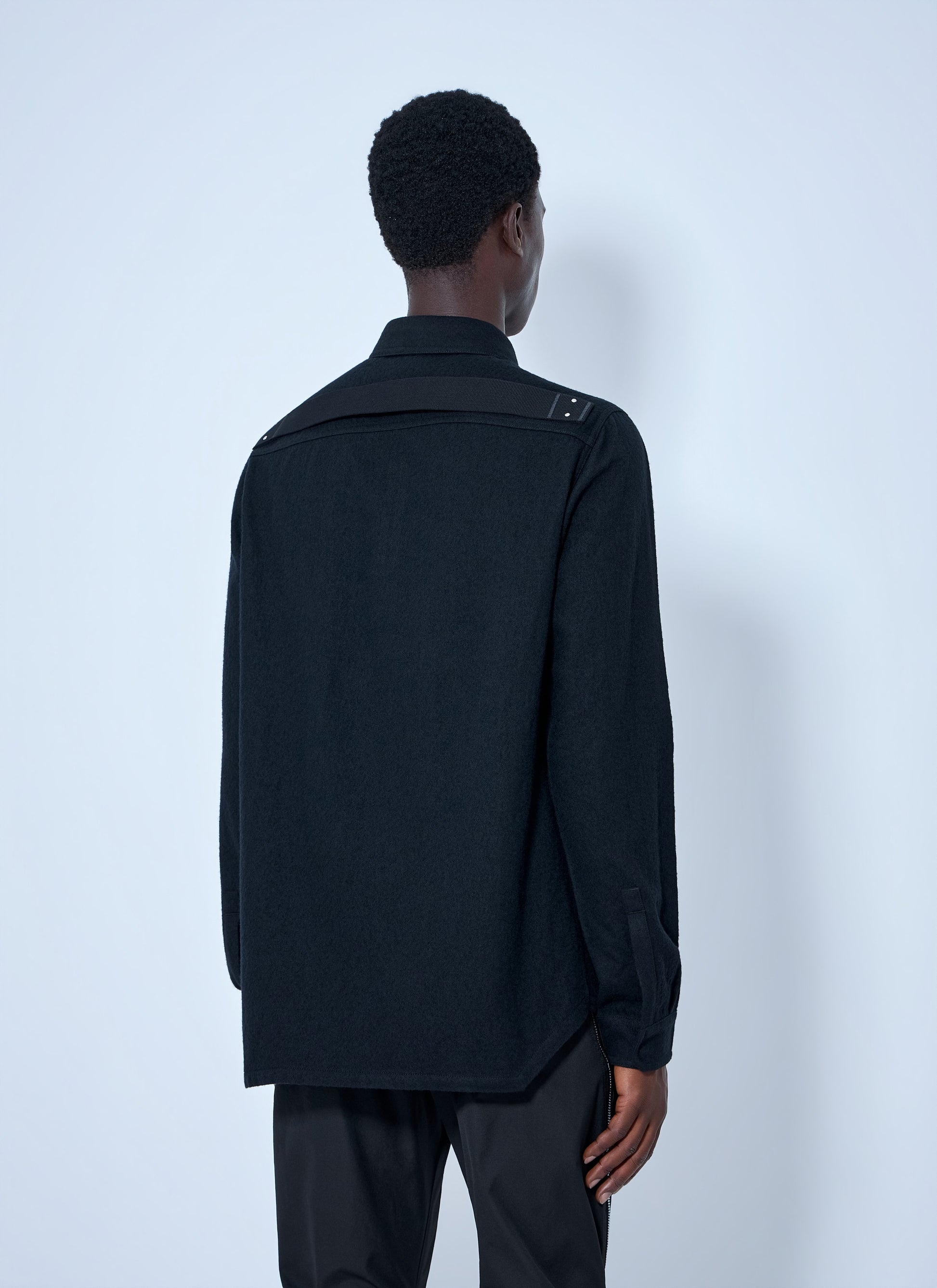 Rick Owens Men Wool Blend Overshirt RICK OWENS