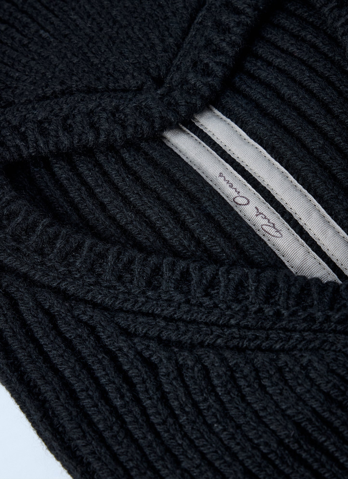 Rick Owens Men Ribbed Knit Balaclava