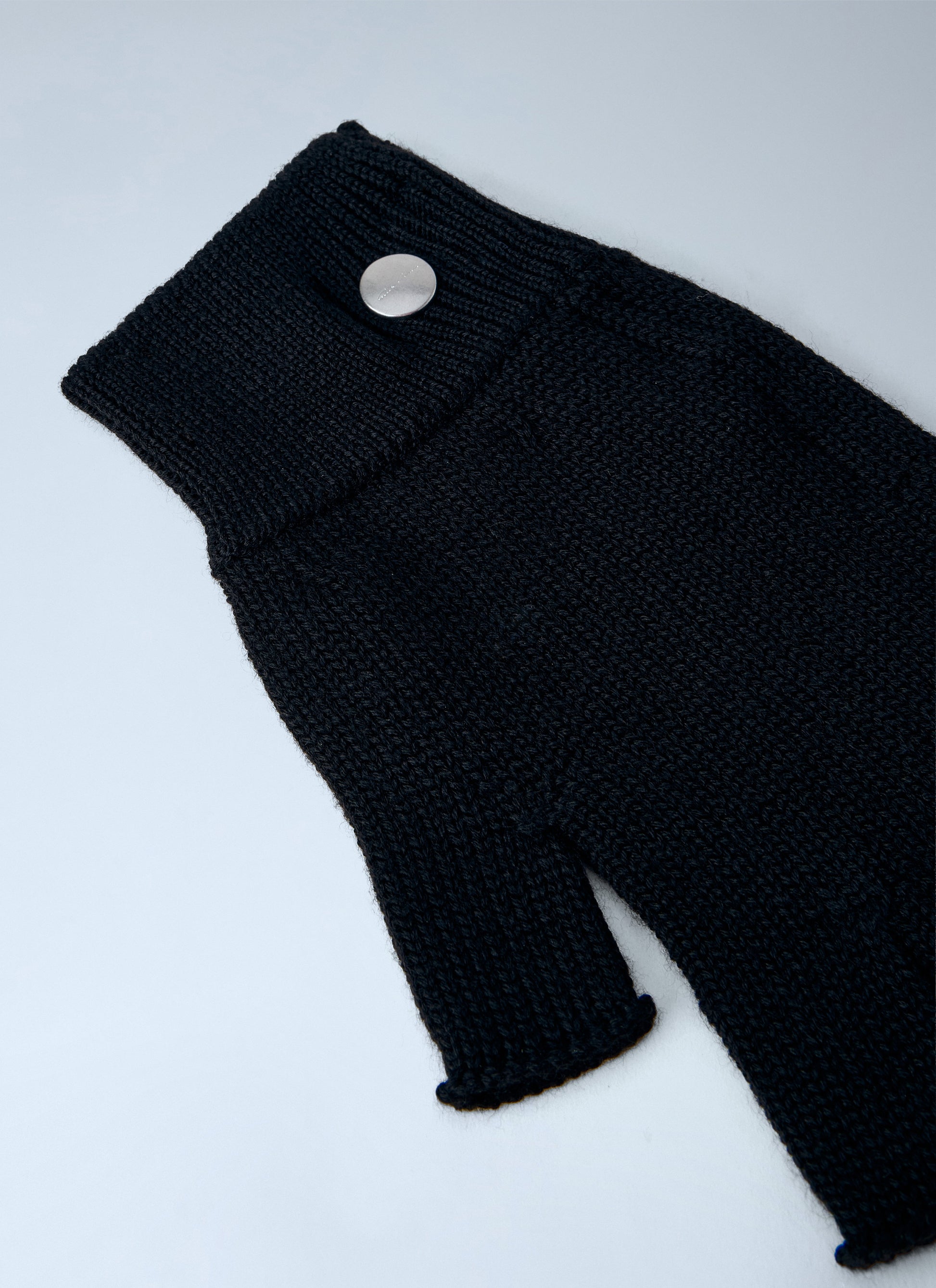 Rick Owens Men Ribbed Trim Fingerless Gloves RICK OWENS