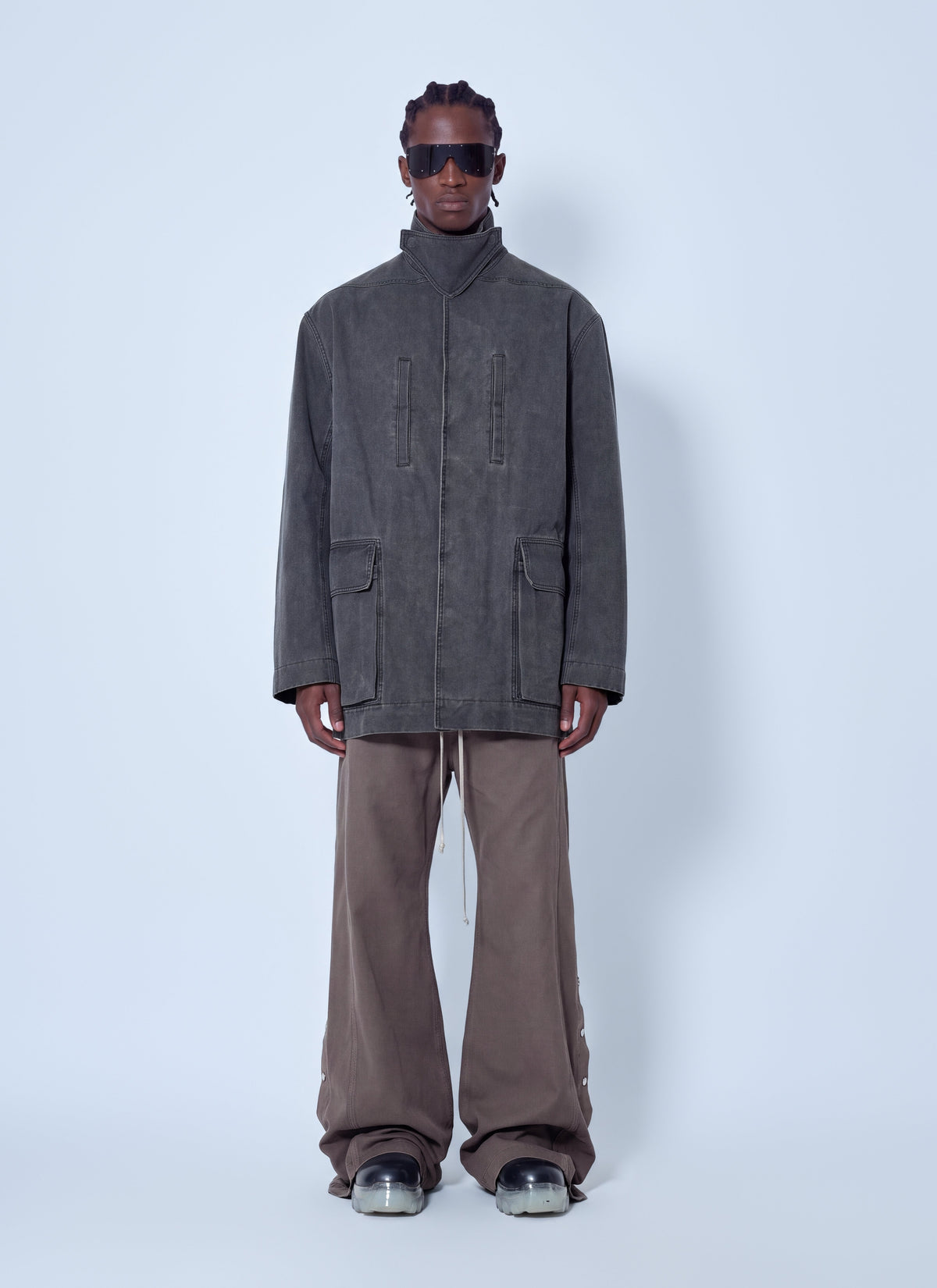 Rick Owens Men Collared Canvas Mac Jacket RICK OWENS