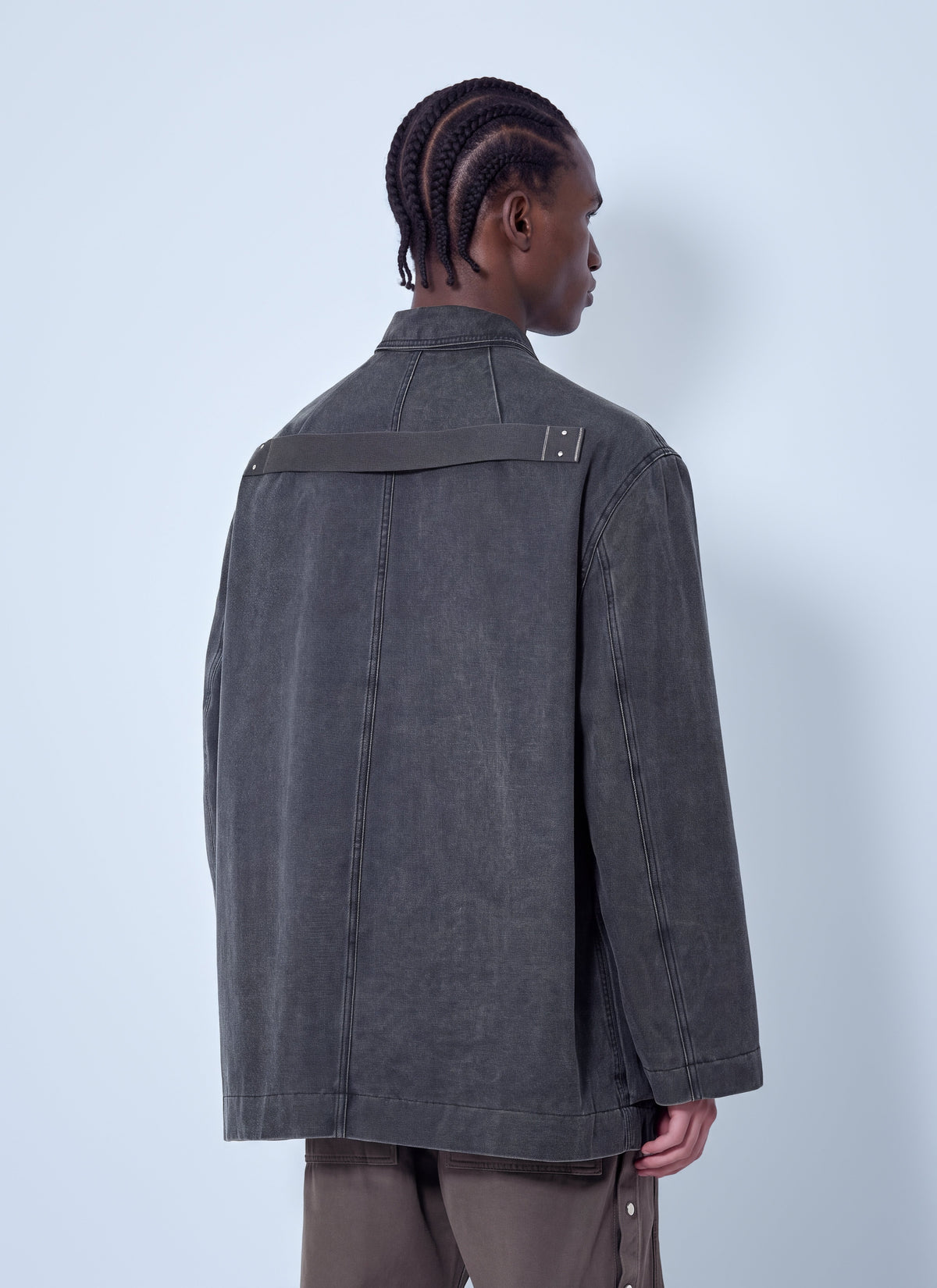 Rick Owens Men Collared Canvas Mac Jacket RICK OWENS