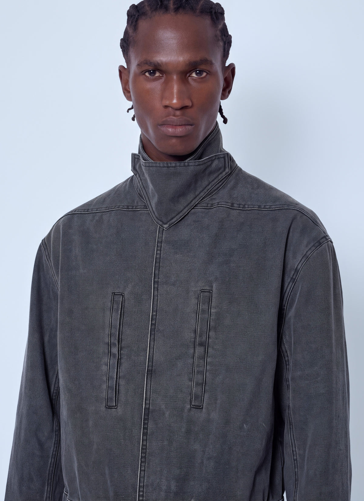 Rick Owens Men Collared Canvas Mac Jacket RICK OWENS