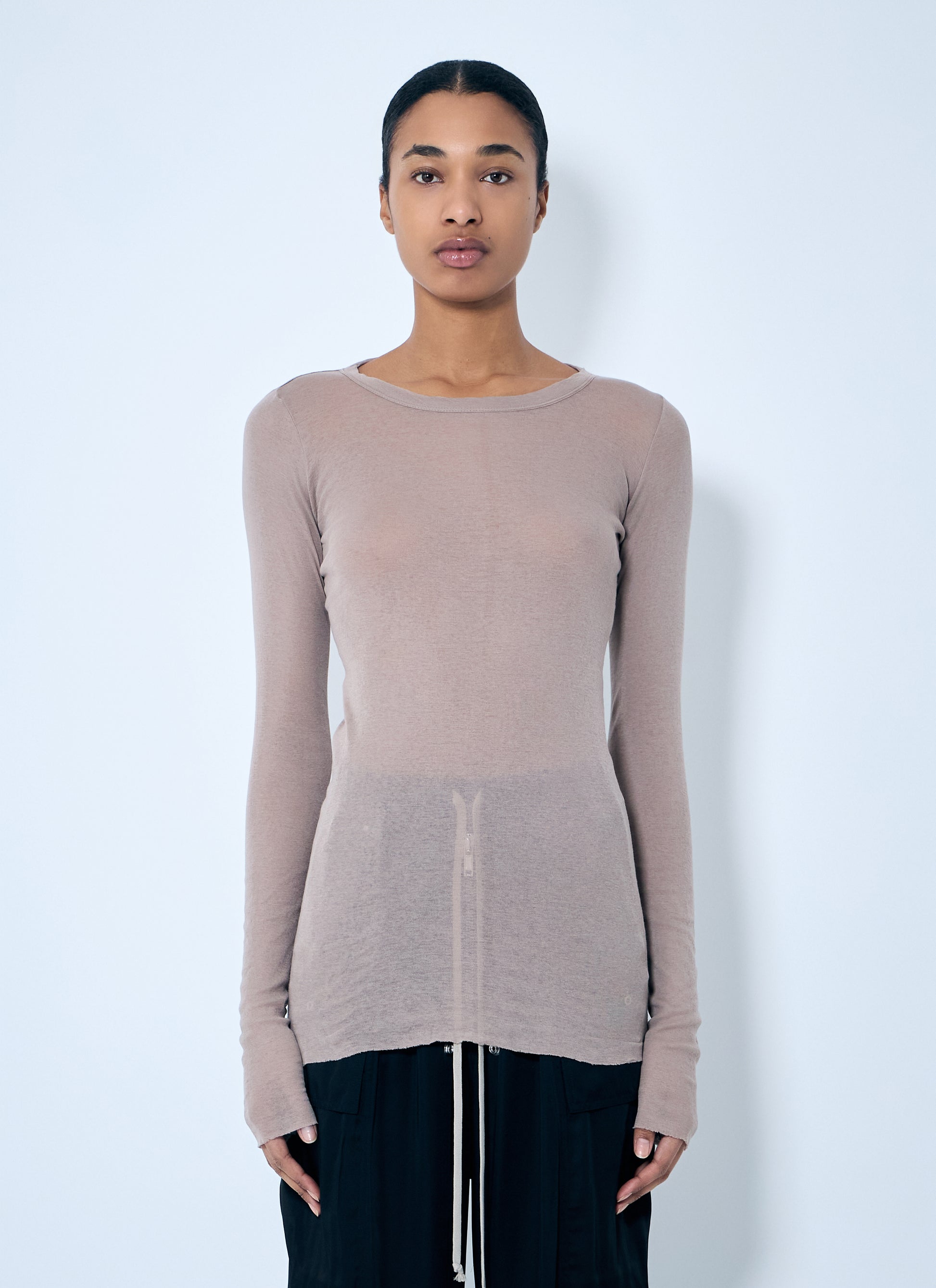 Rick Owens Women Rib Long Sleeve T-Shirt RICK OWENS