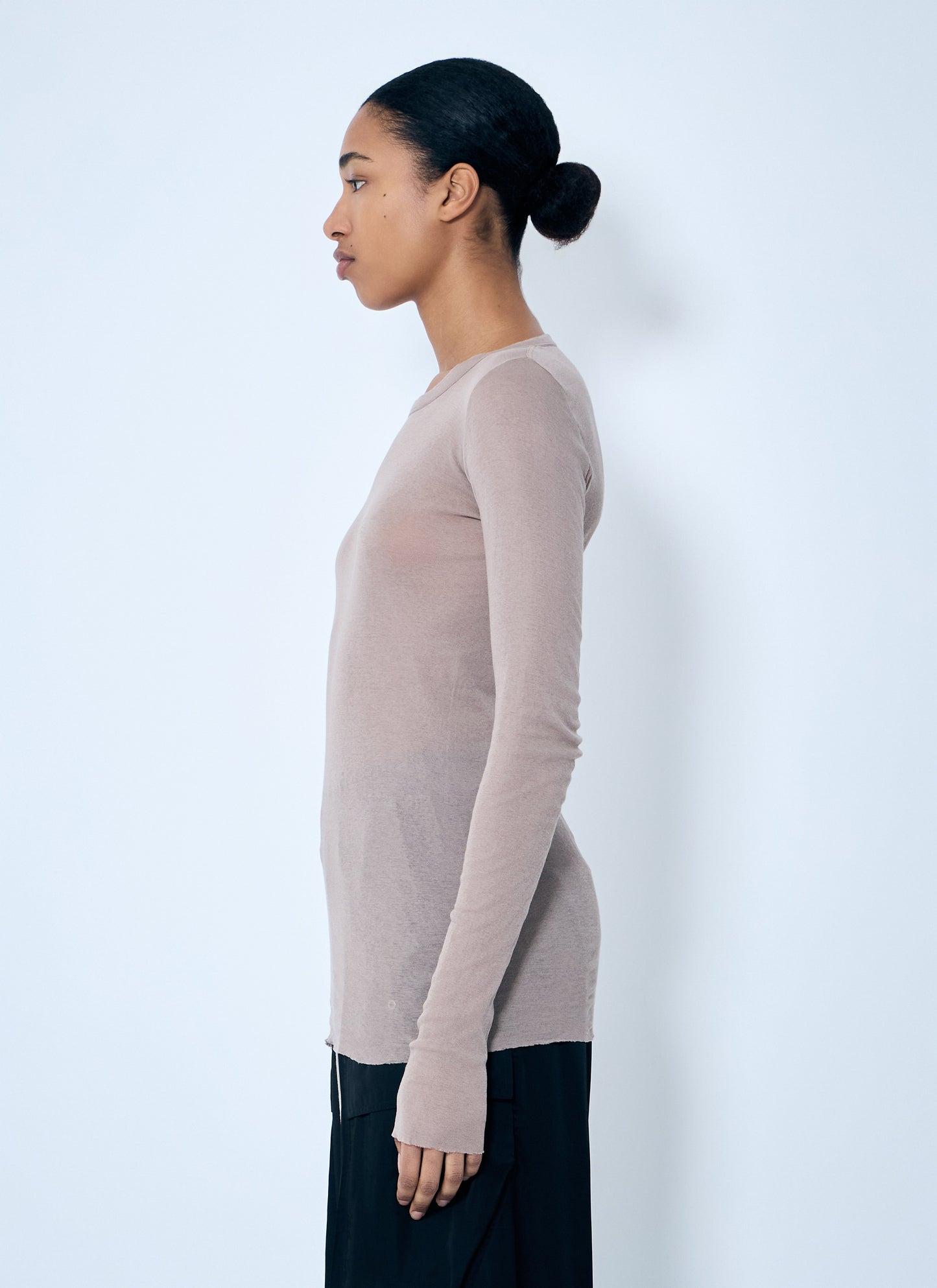 Rick Owens Women Rib Long Sleeve T-Shirt RICK OWENS
