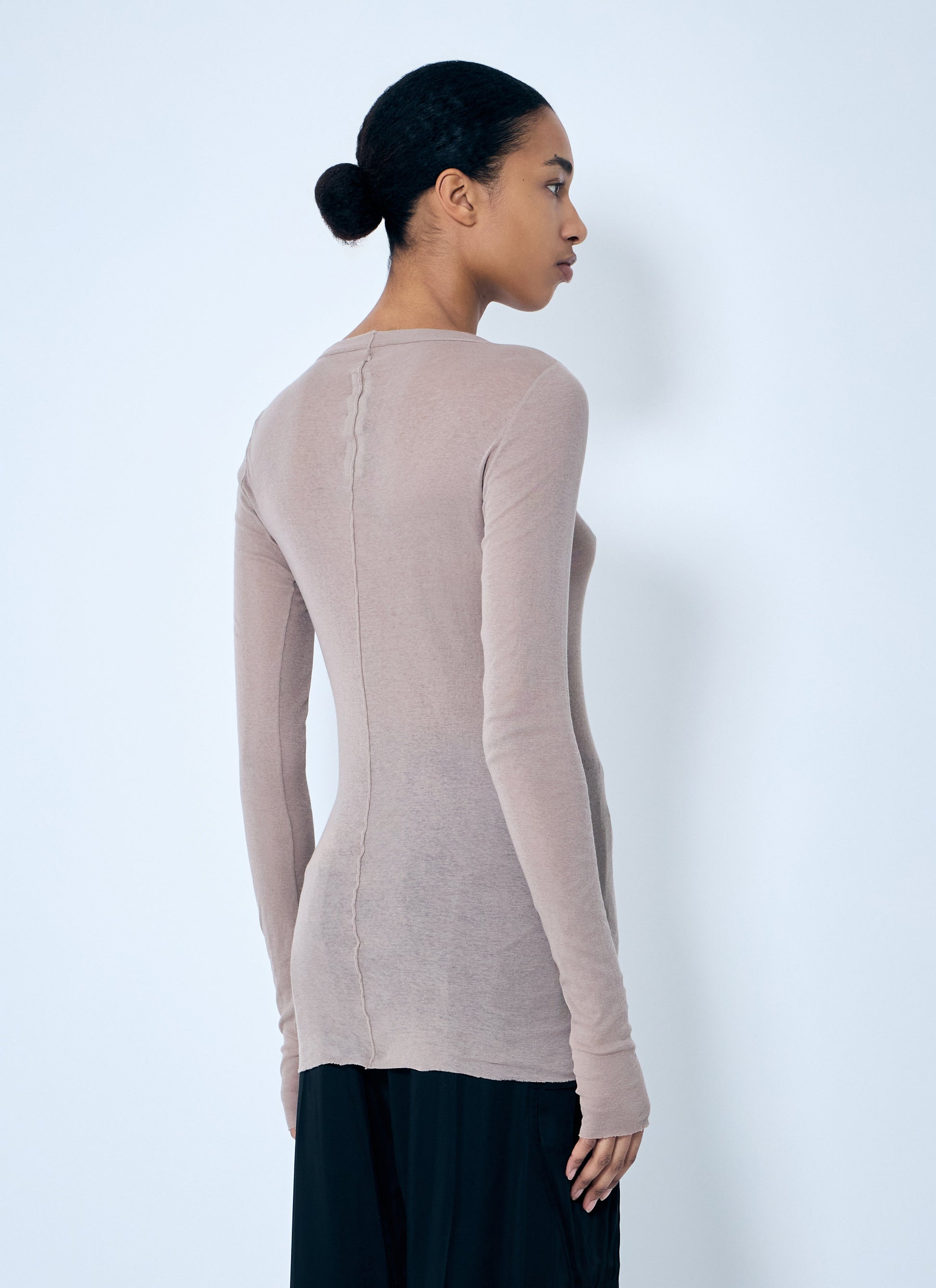 Rick Owens Women Rib Long Sleeve T-Shirt RICK OWENS