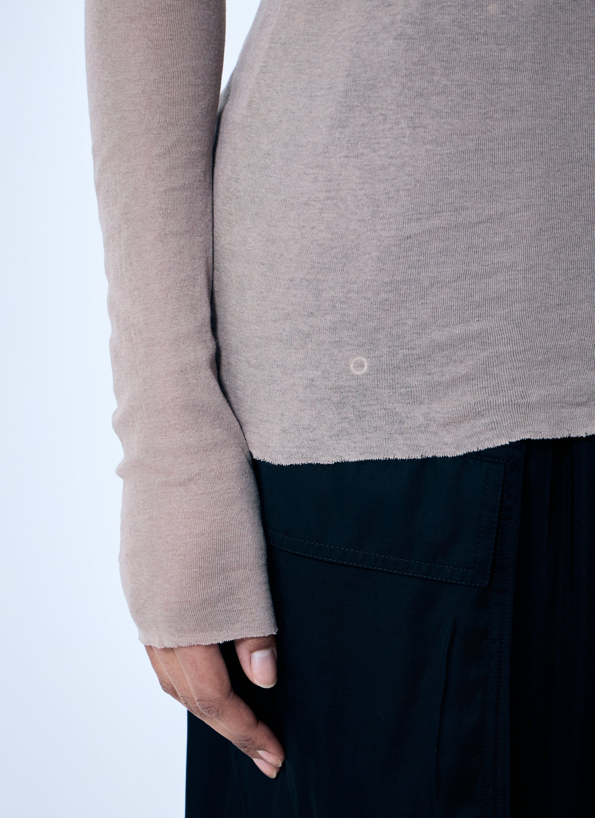Rick Owens Women Rib Long Sleeve T-Shirt RICK OWENS