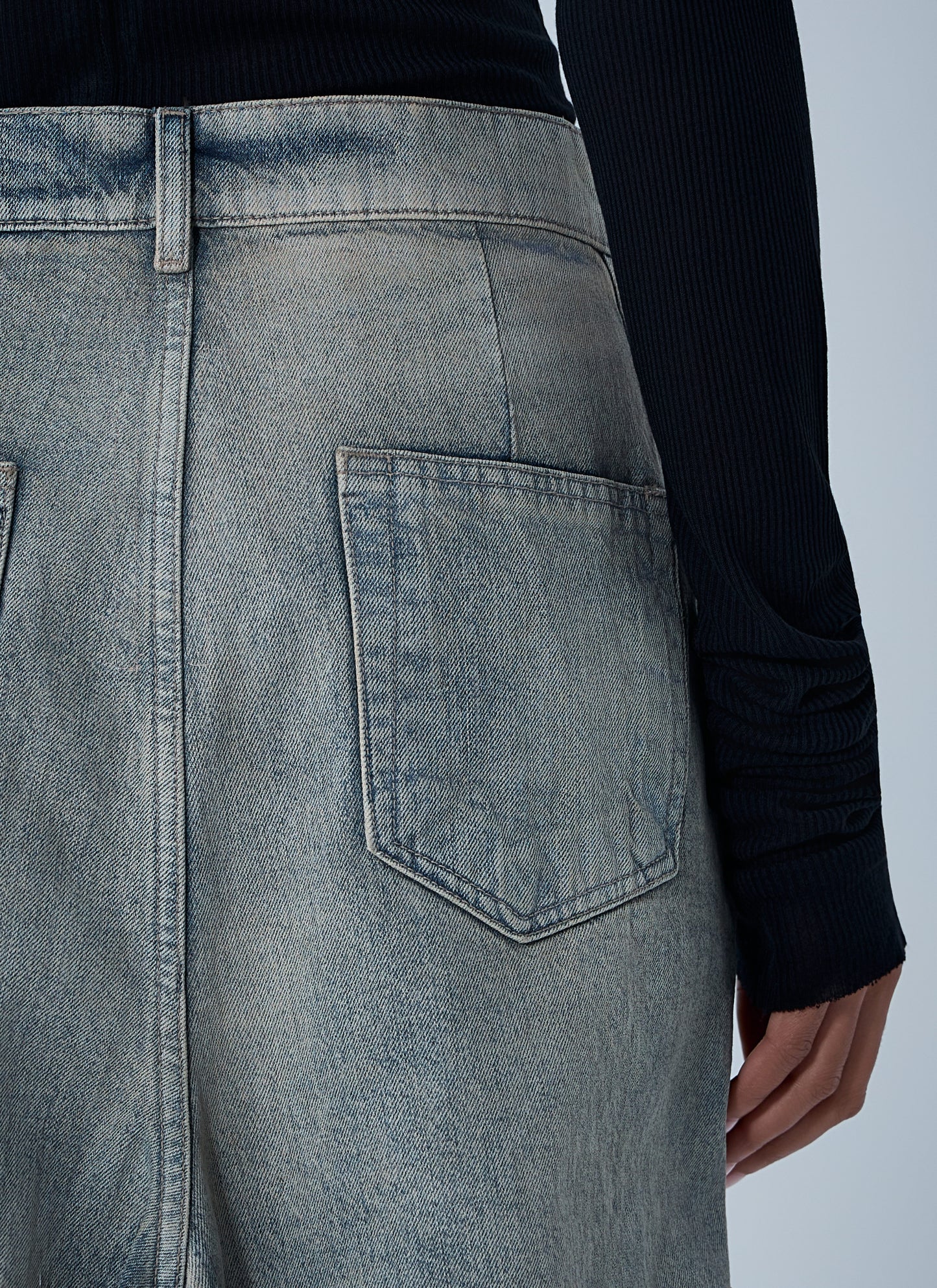 Rick Owens Women Slivered Denim Skirt RICK OWENS
