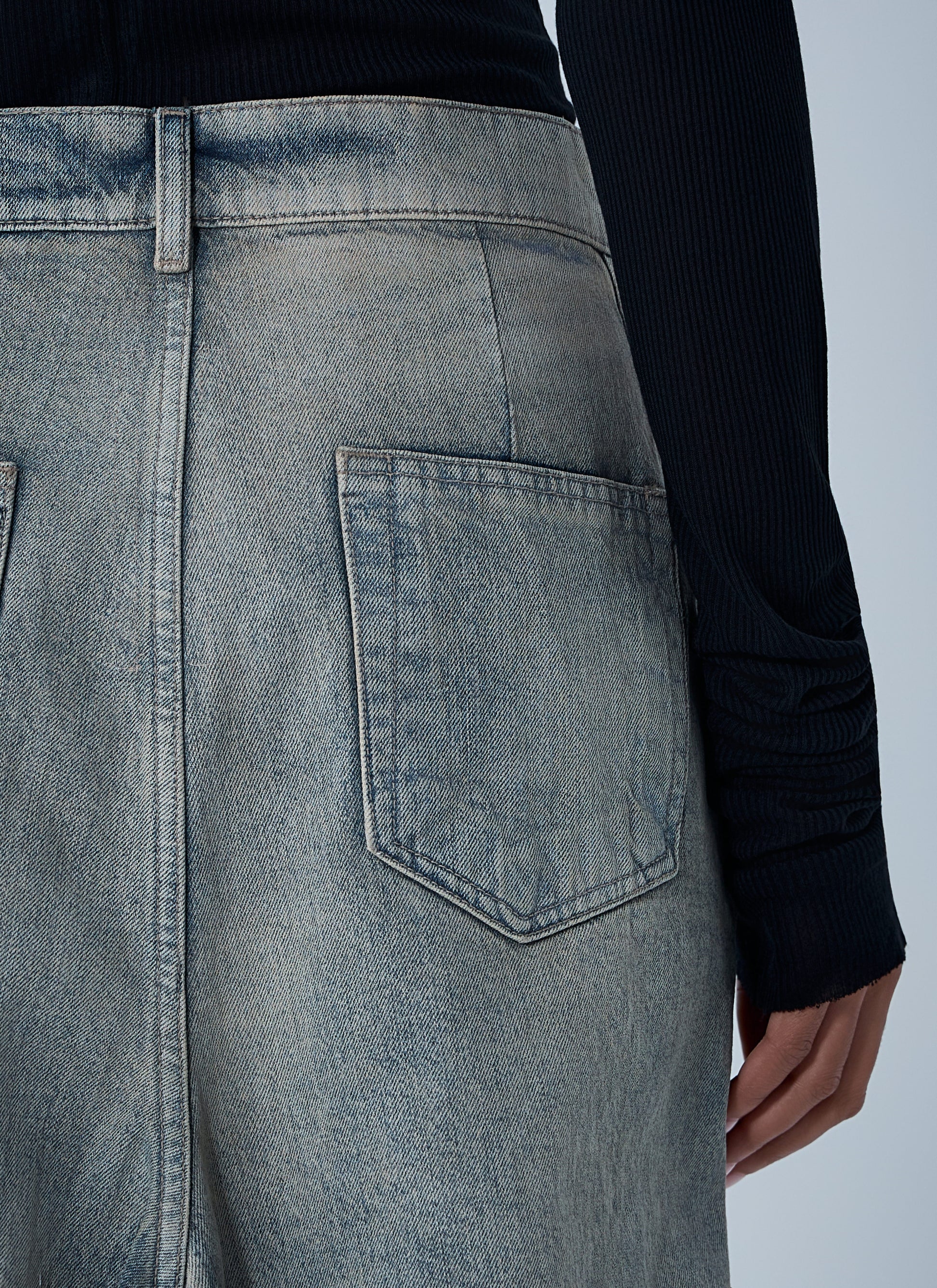 Rick Owens Women Slivered Denim Skirt RICK OWENS