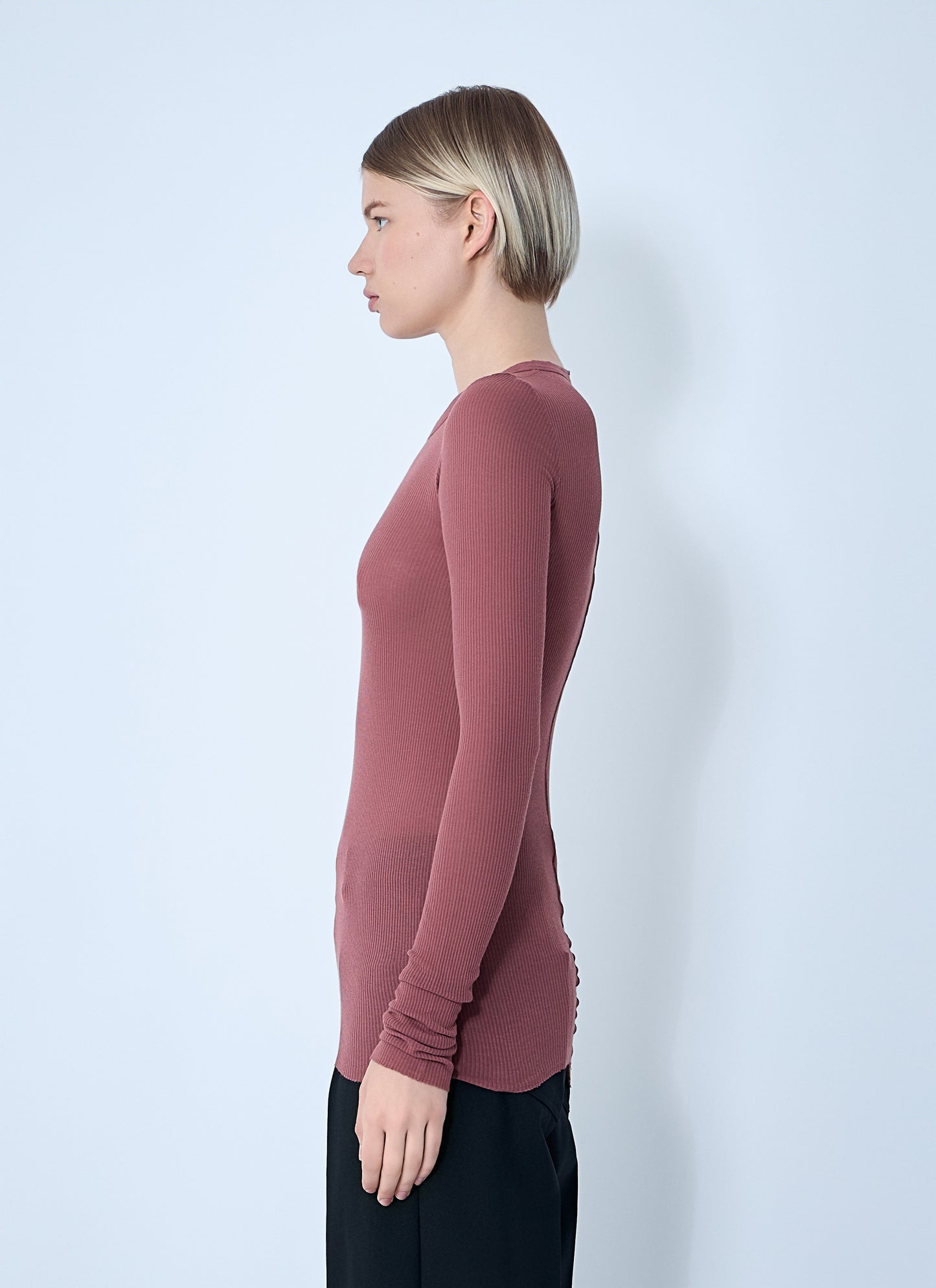 Rick Owens Women Ribbed Long Sleeve Top RICK OWENS
