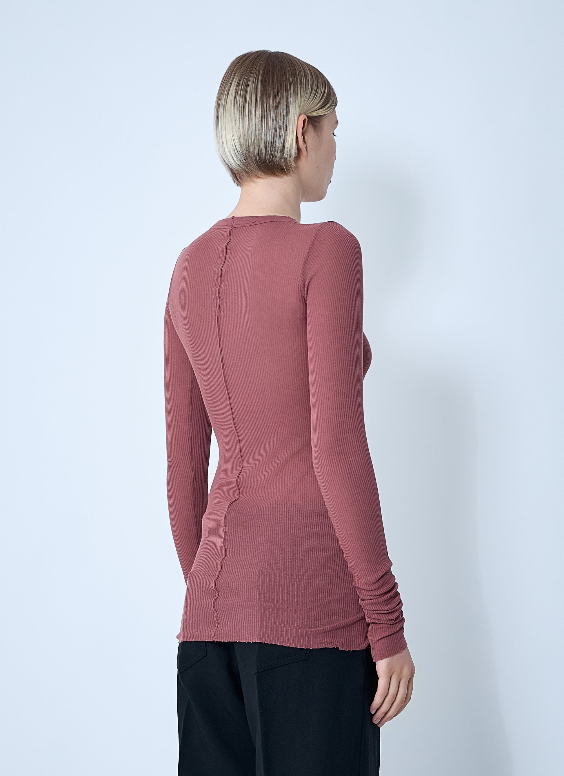 Rick Owens Women Ribbed Long Sleeve Top RICK OWENS