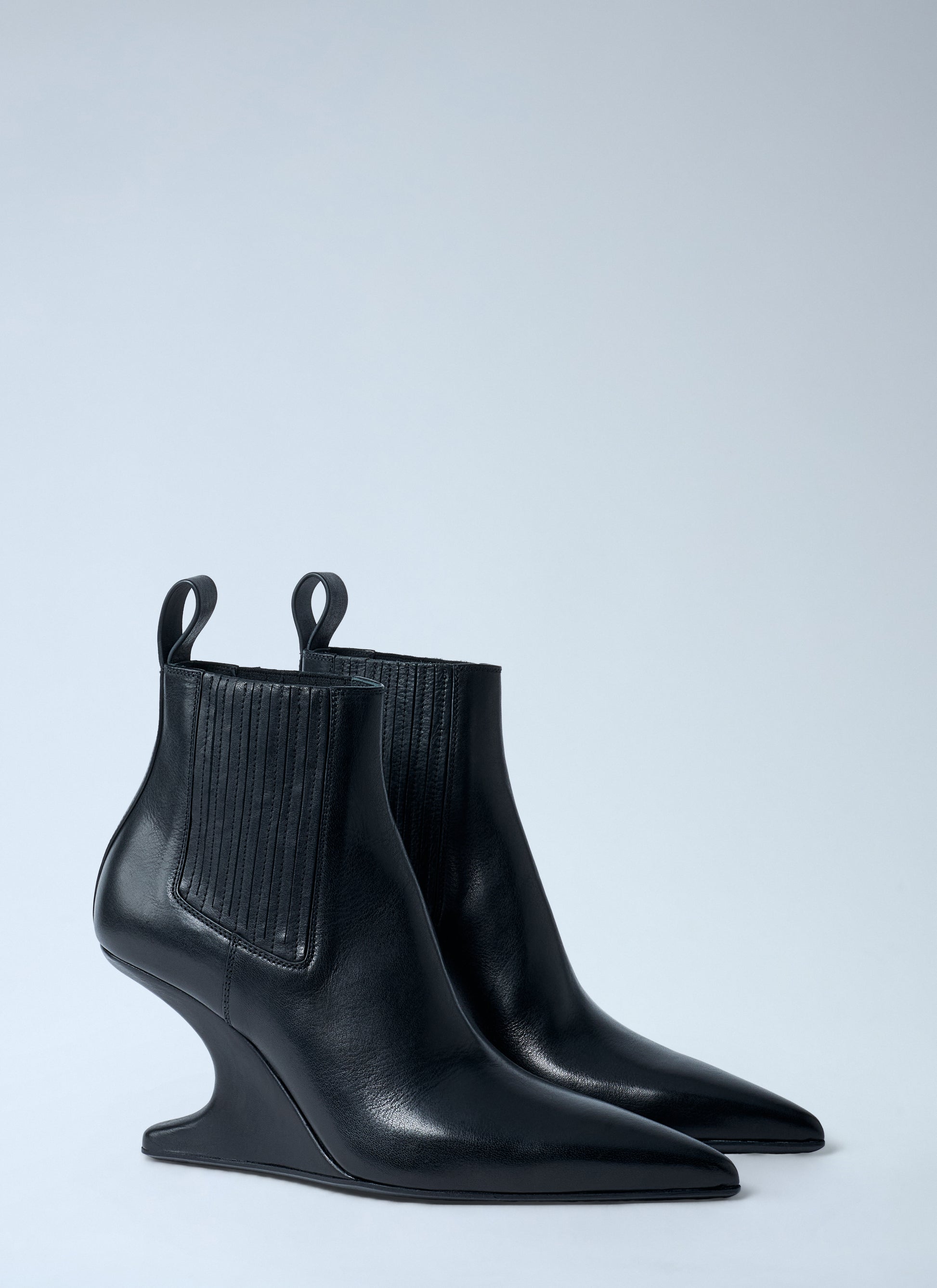 Rick Owens Women Leather Wedge Ankle Boots RICK OWENS
