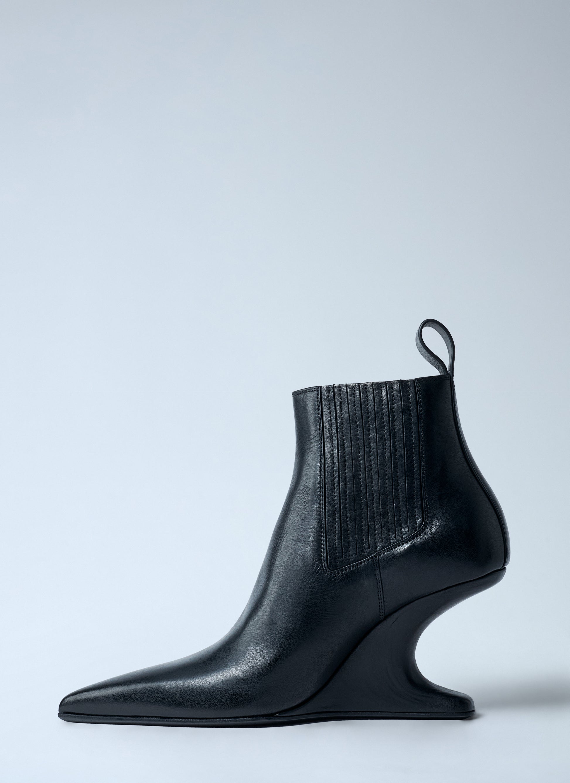Rick Owens Women Leather Wedge Ankle Boots RICK OWENS