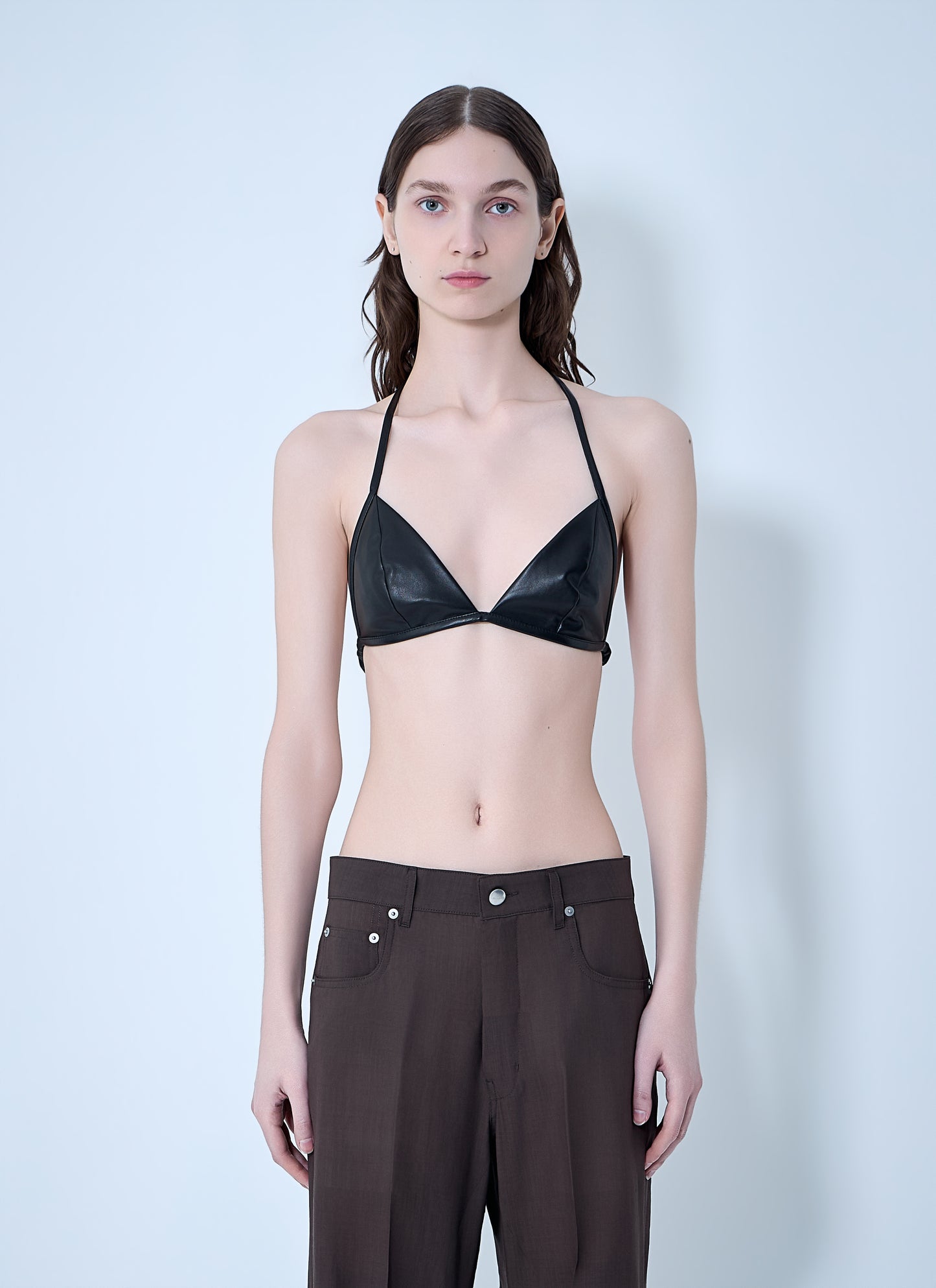 Rick Owens Women Leather Triangle Bikini Top RICK OWENS
