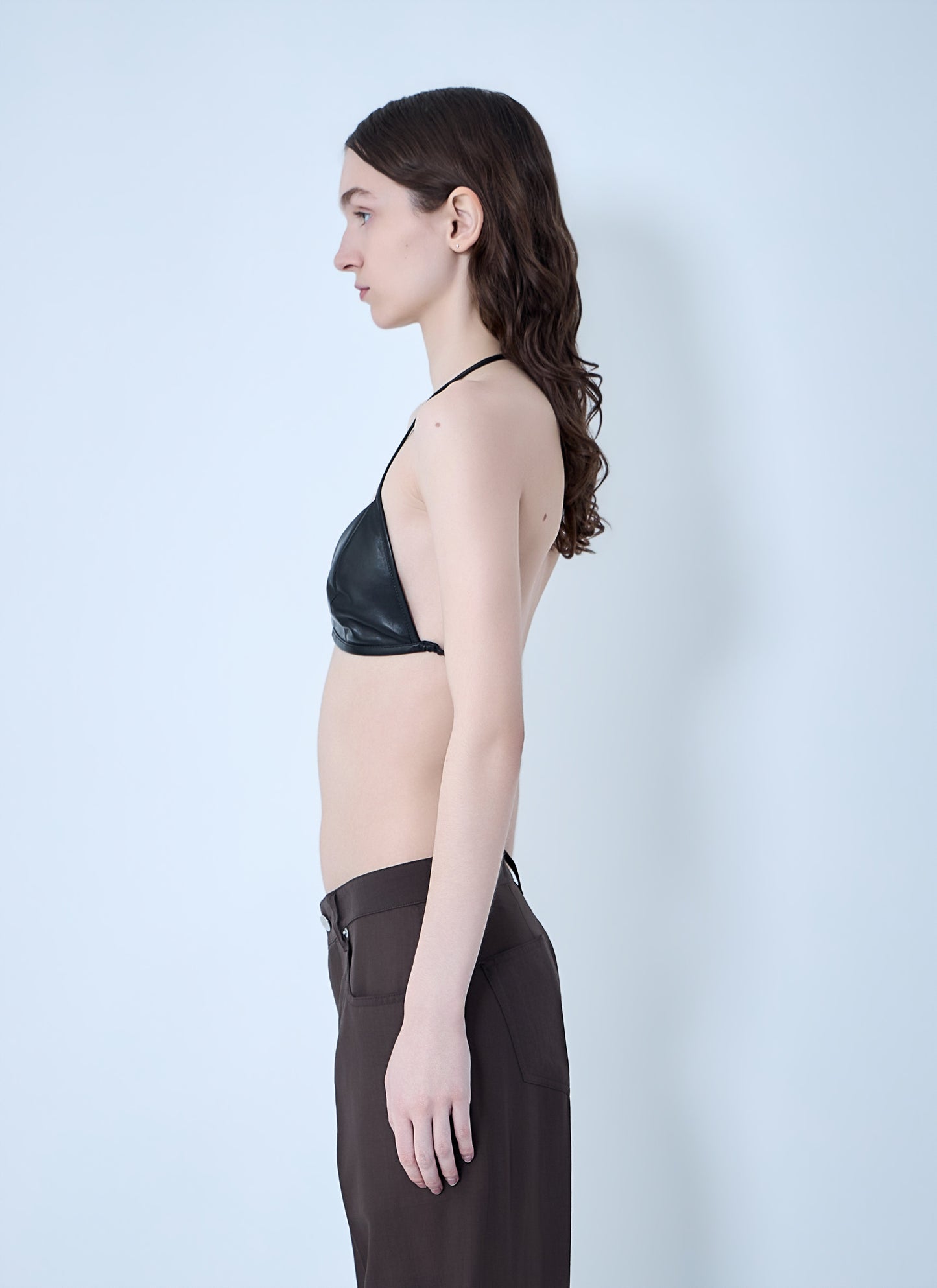 Rick Owens Women Leather Triangle Bikini Top RICK OWENS