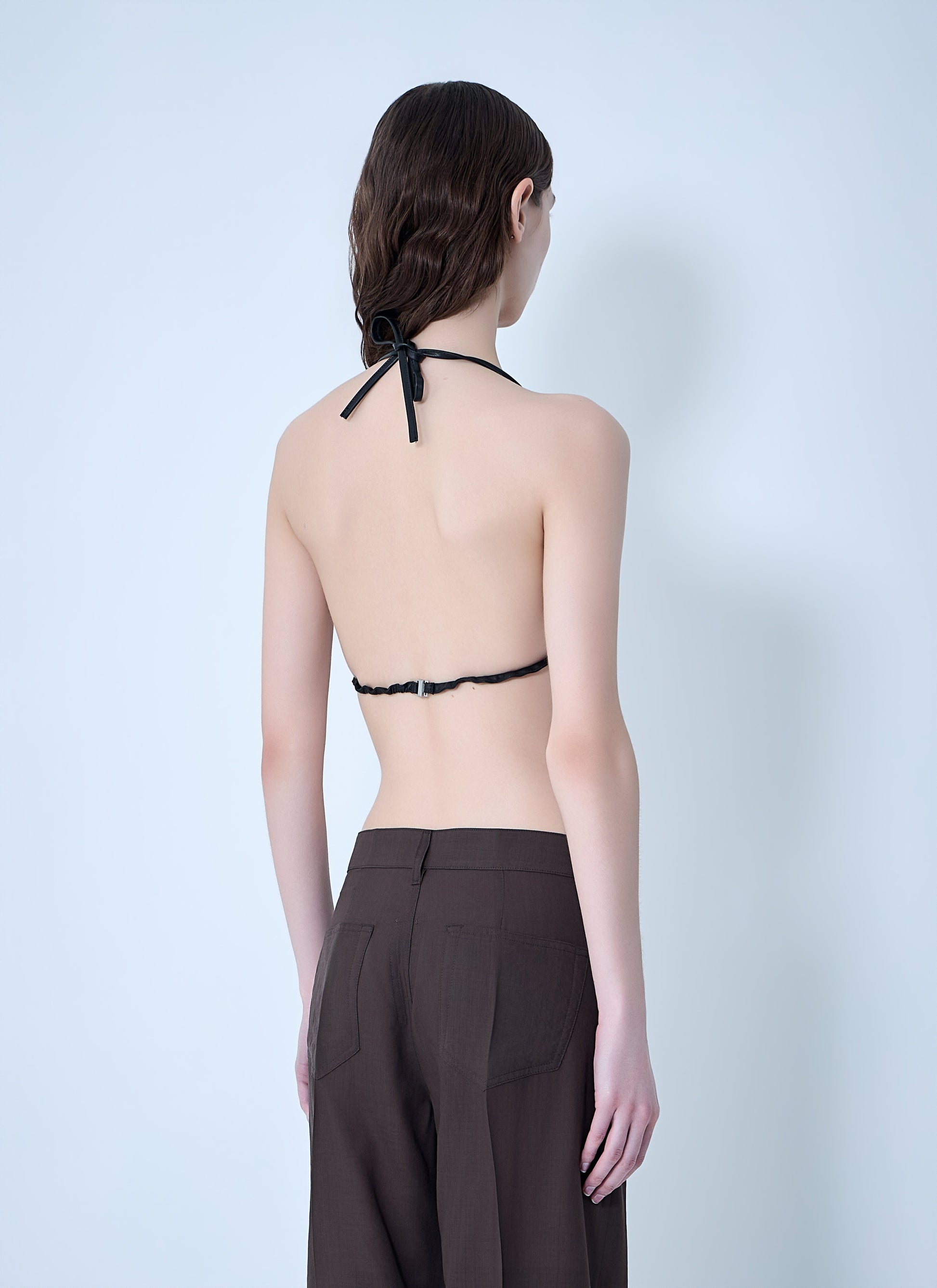 Rick Owens Women Leather Triangle Bikini Top RICK OWENS