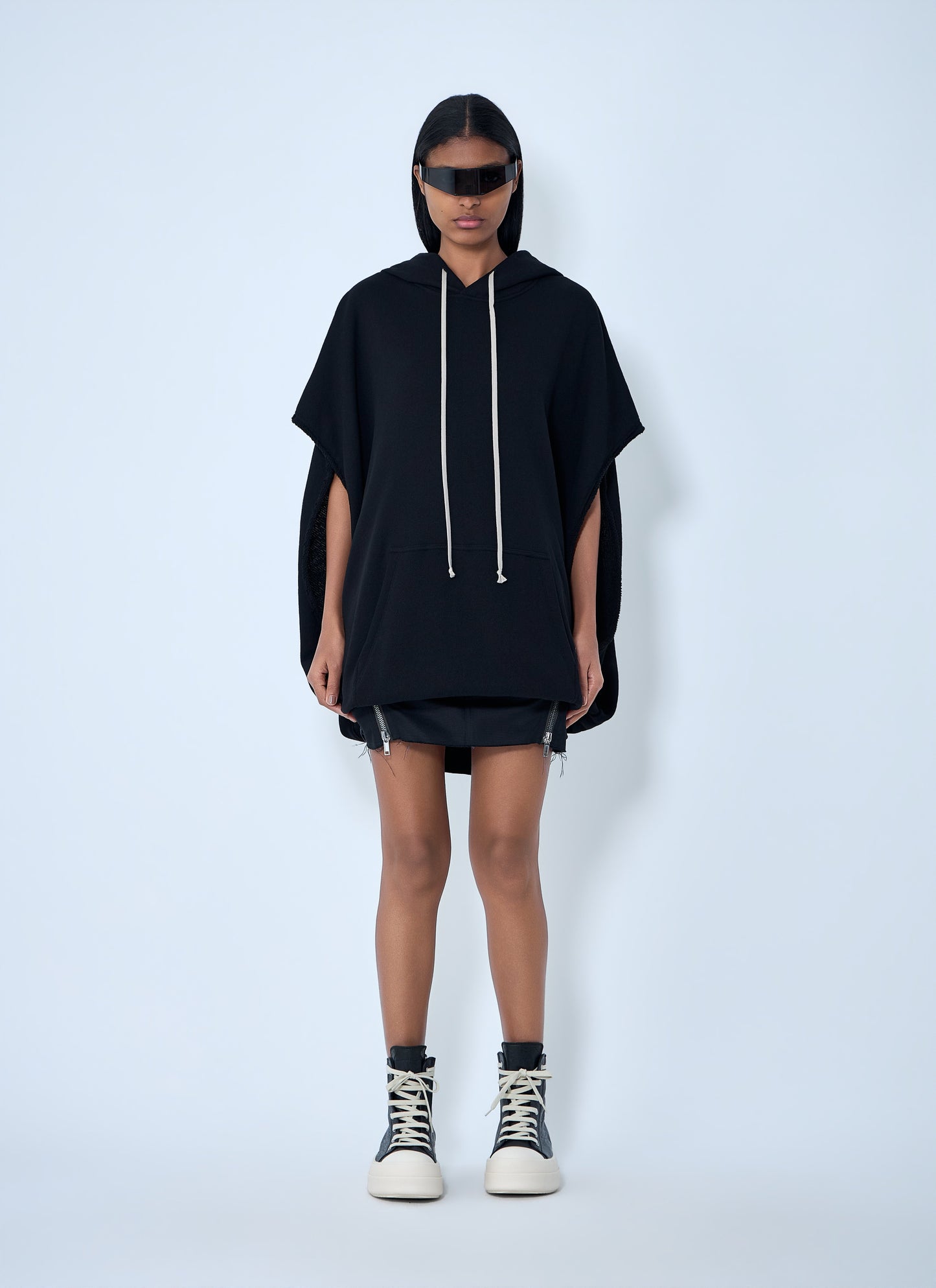 Rick Owens Women Hooded Cape T-Shirt RICK OWENS