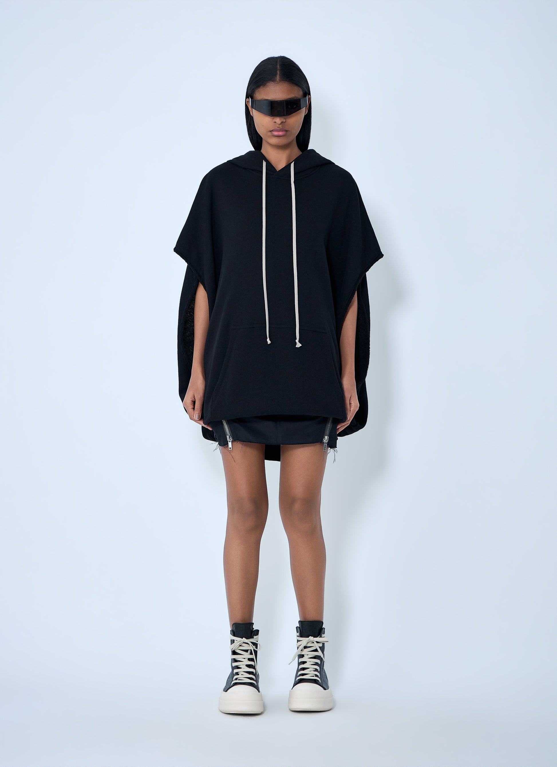Rick Owens Women Hooded Cape T-Shirt RICK OWENS