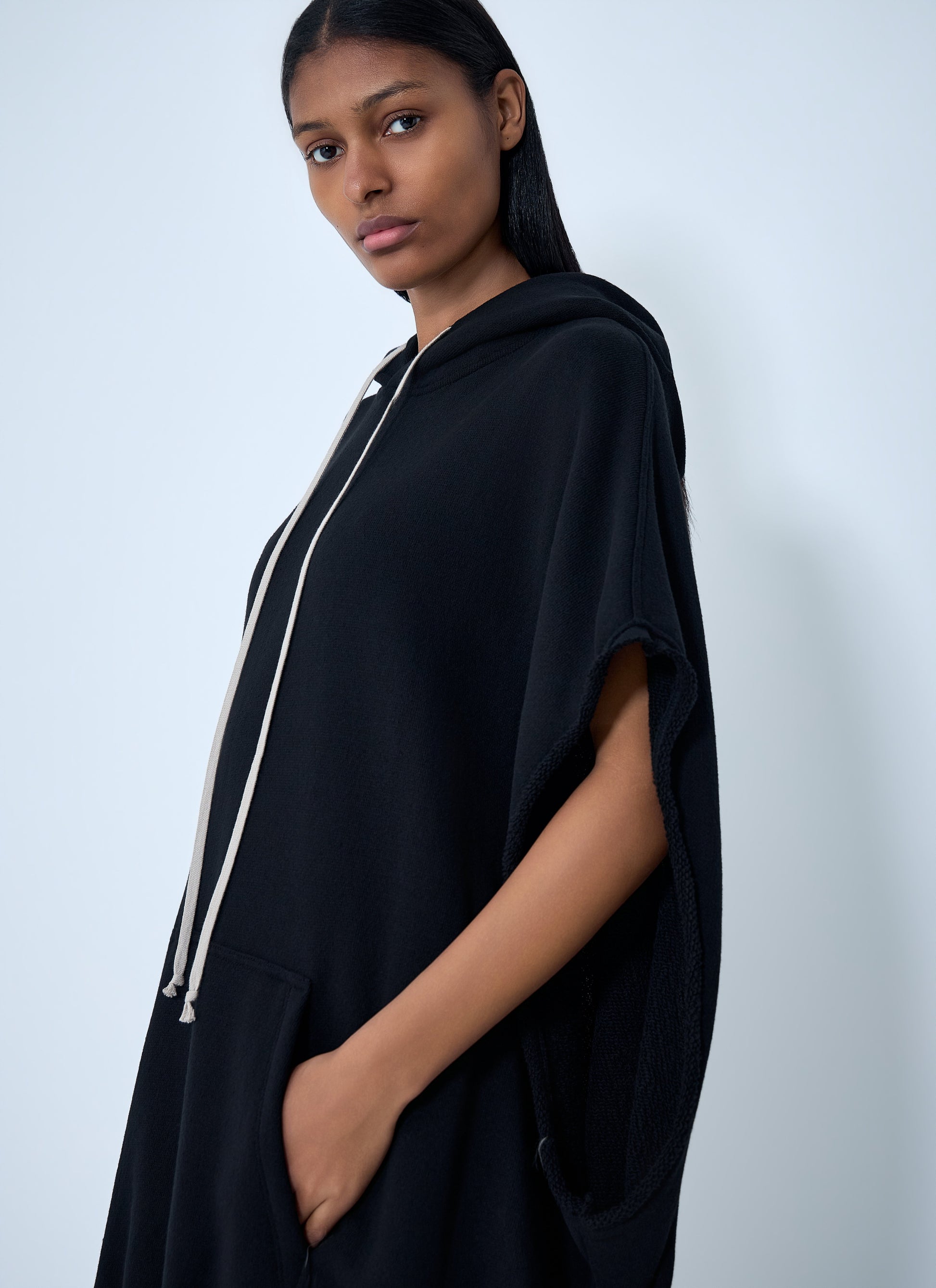 Rick Owens Women Hooded Cape T-Shirt RICK OWENS