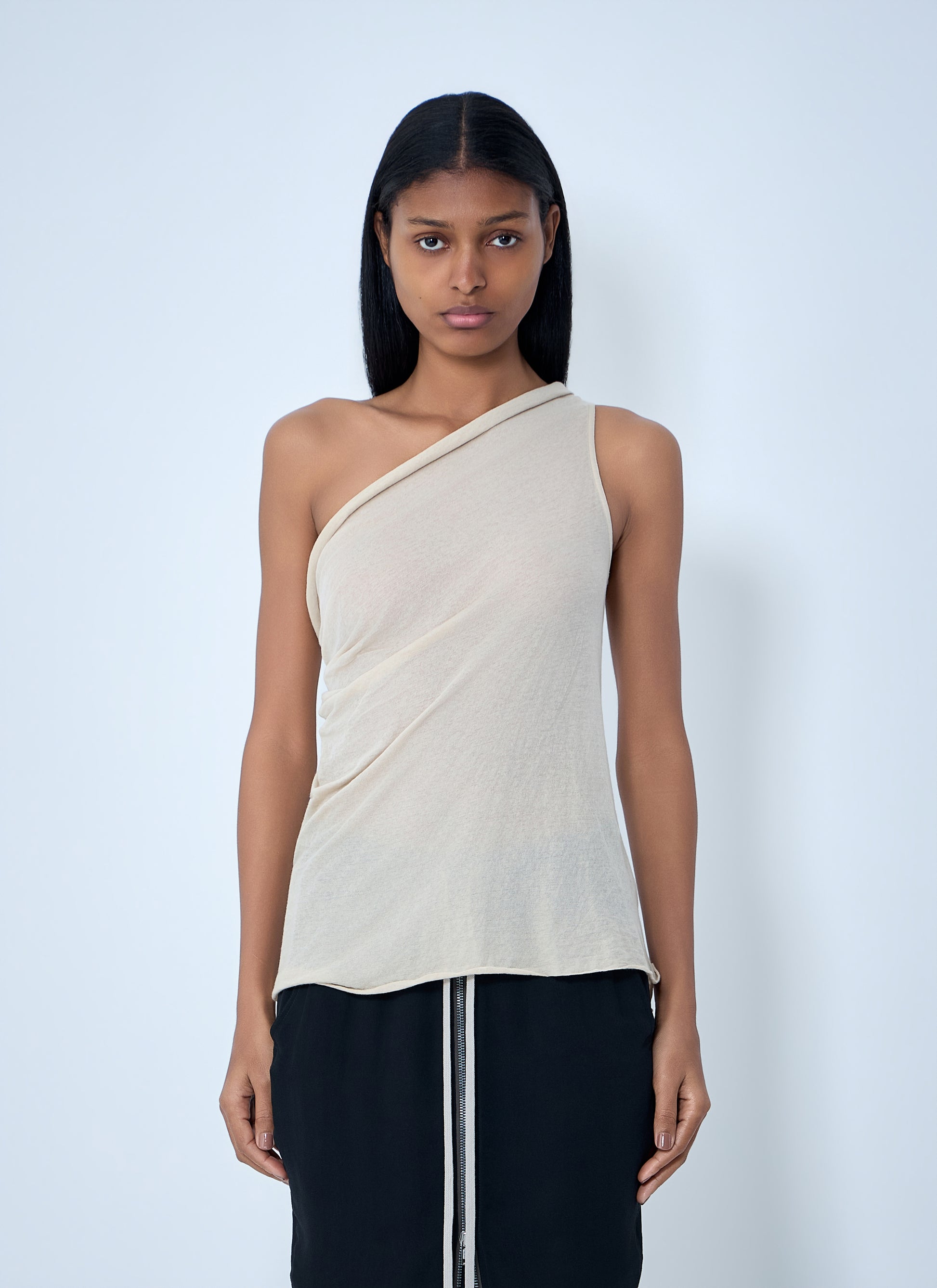 Rick Owens Women Asymmetric Draped T-Shirt RICK OWENS