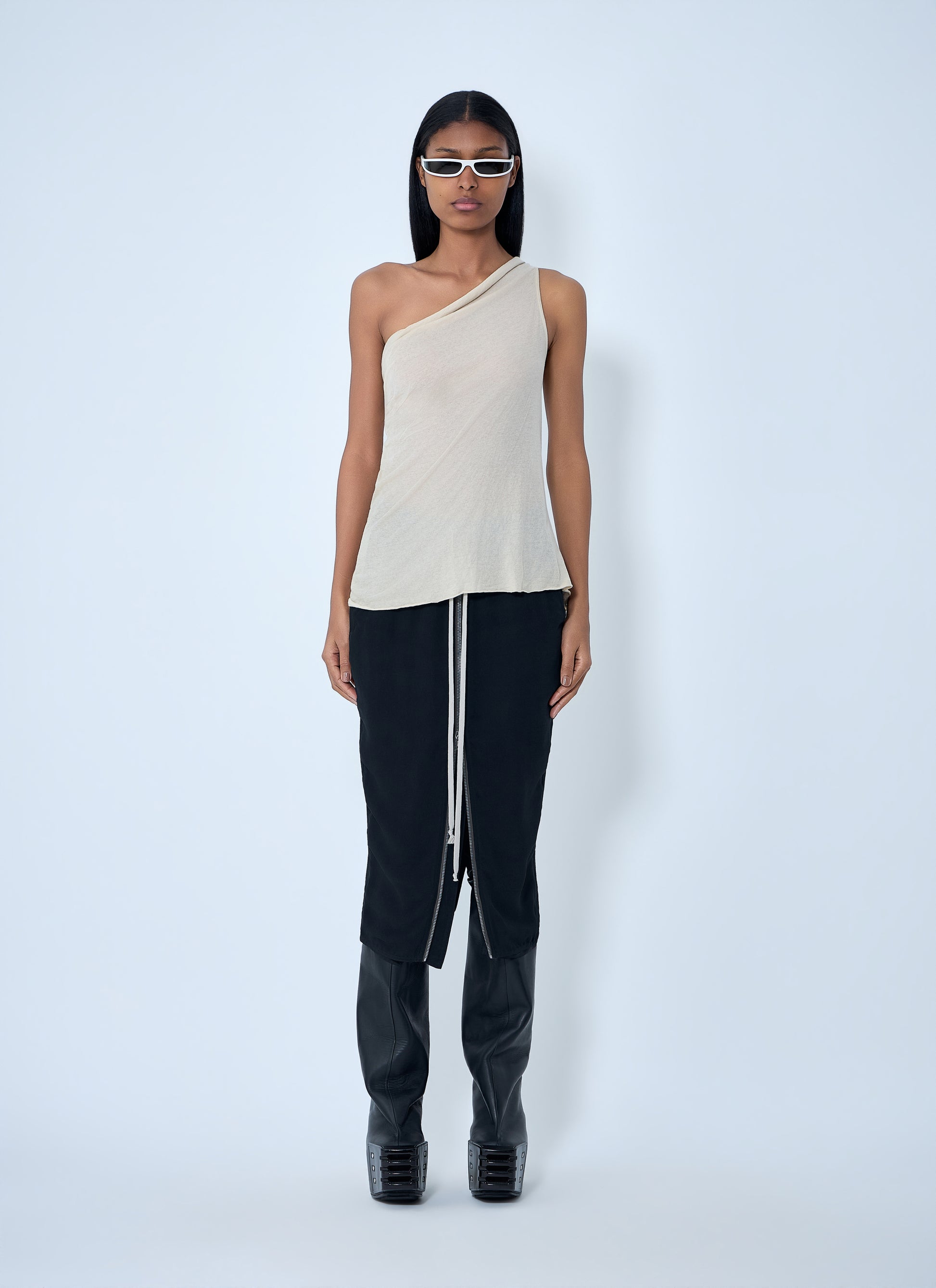 Rick Owens Women Asymmetric Draped T-Shirt RICK OWENS