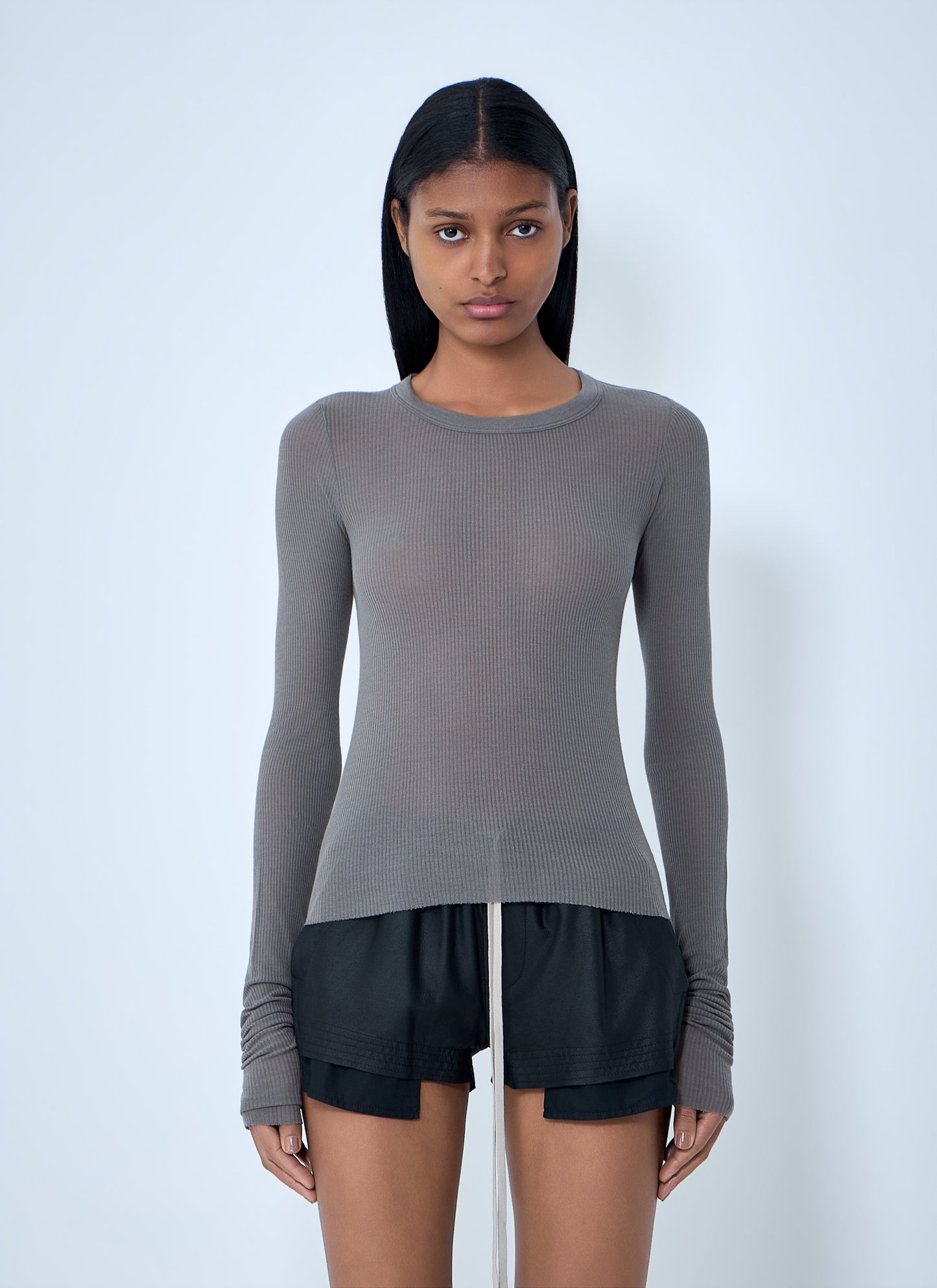 Rick Owens Women Ribbed Long Sleeve T-Shirt RICK OWENS