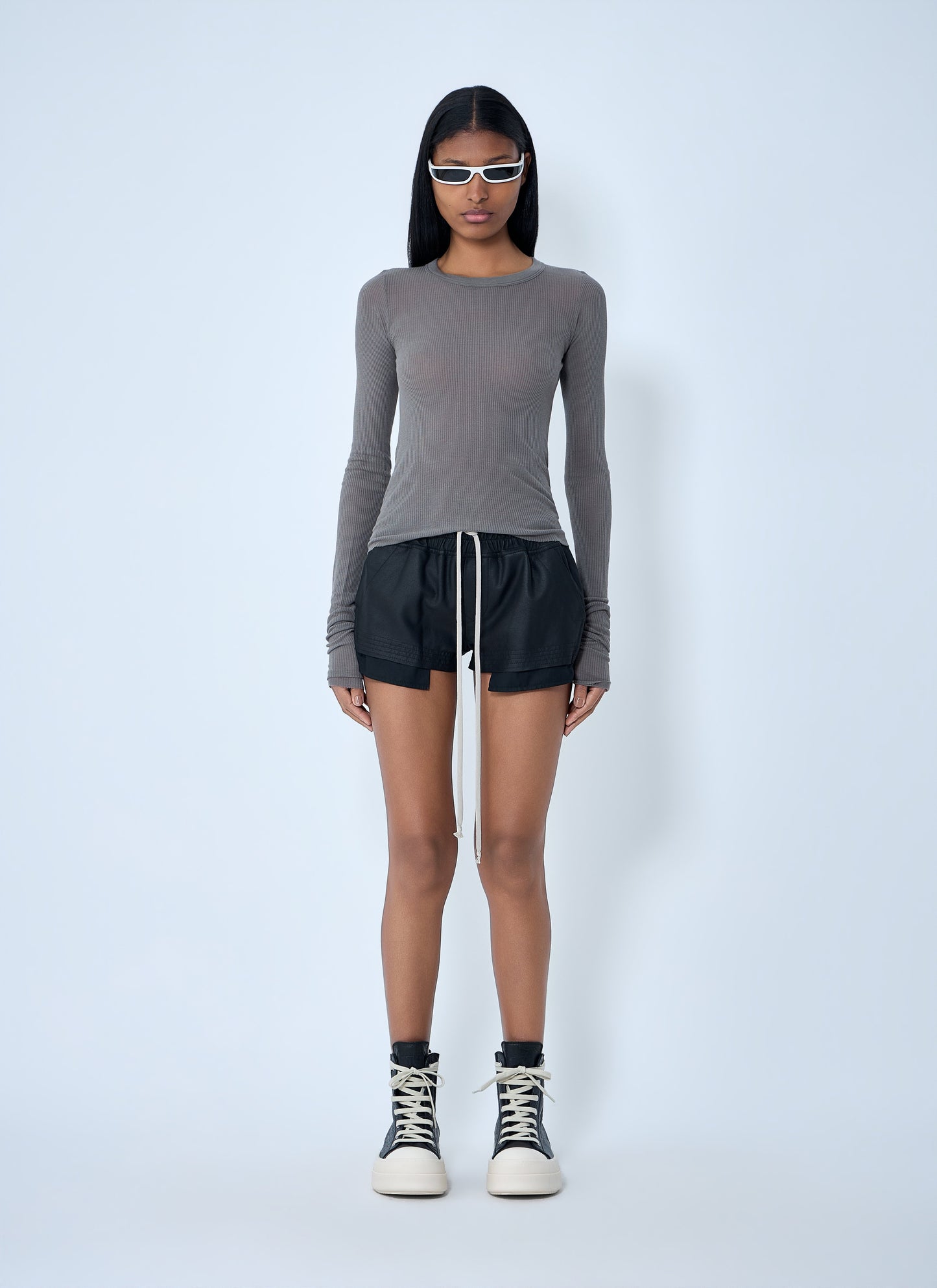 Rick Owens Women Ribbed Long Sleeve T-Shirt RICK OWENS